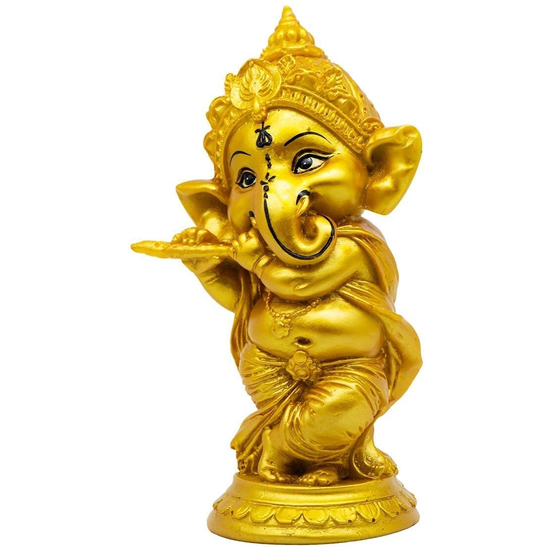 HC VILLA - Ganesha Statue Playing Bansuri for Diwali Decoration Items for Home Gifts