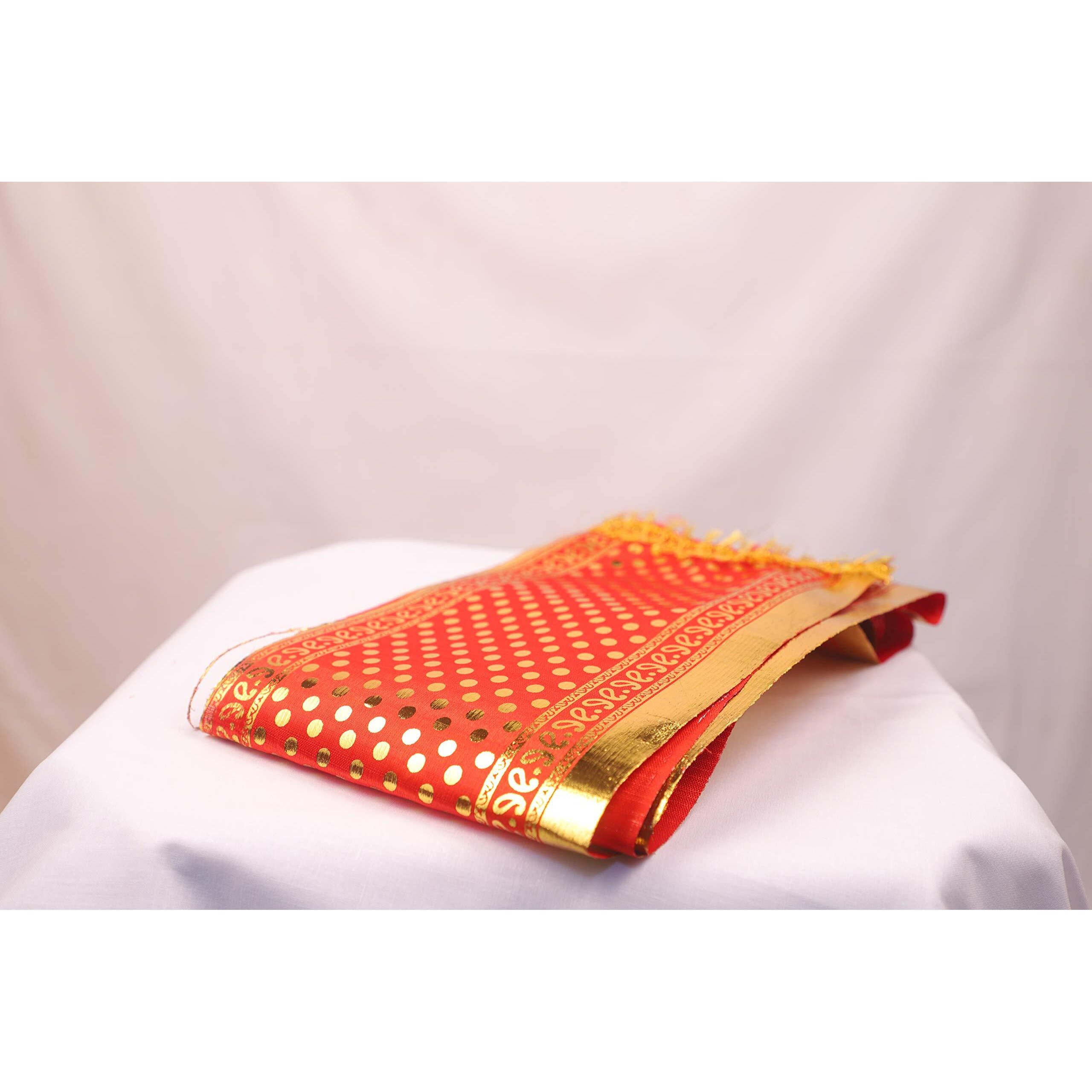 Tanisha Krishna Dandiya Garbha Navratri Dress 15 (3-4 Years) Set of 10 Items, Dhoti, bansuri,kundal,kamarbandh,2 mala,Bandhani,mukut,morpankh and patka for Diwali