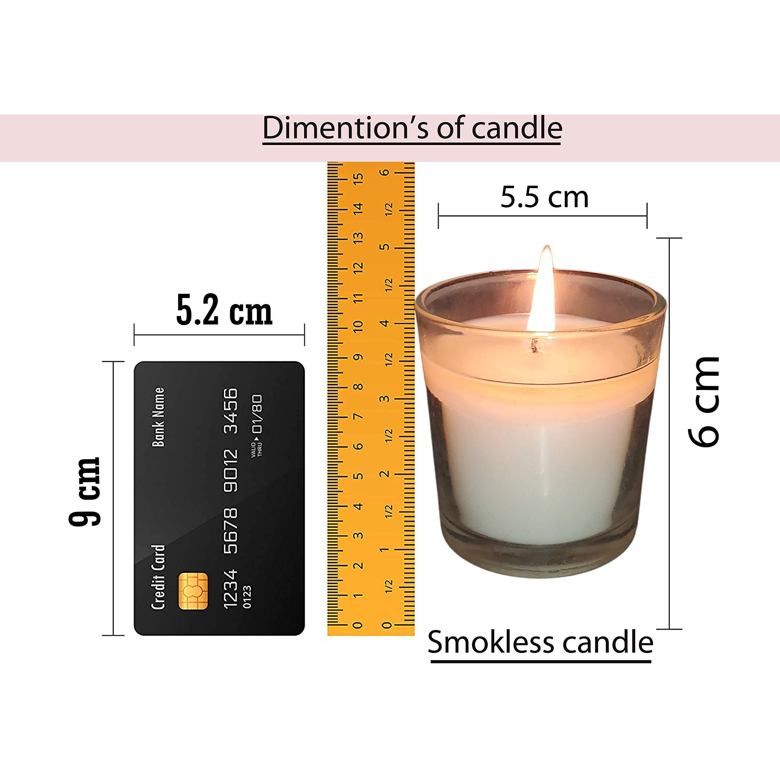 Pure Source India Votive Glass Candles, Pack of 12 (Scented - Lavender, Lemon Grass & Rose) Diwali Gift and Dcor