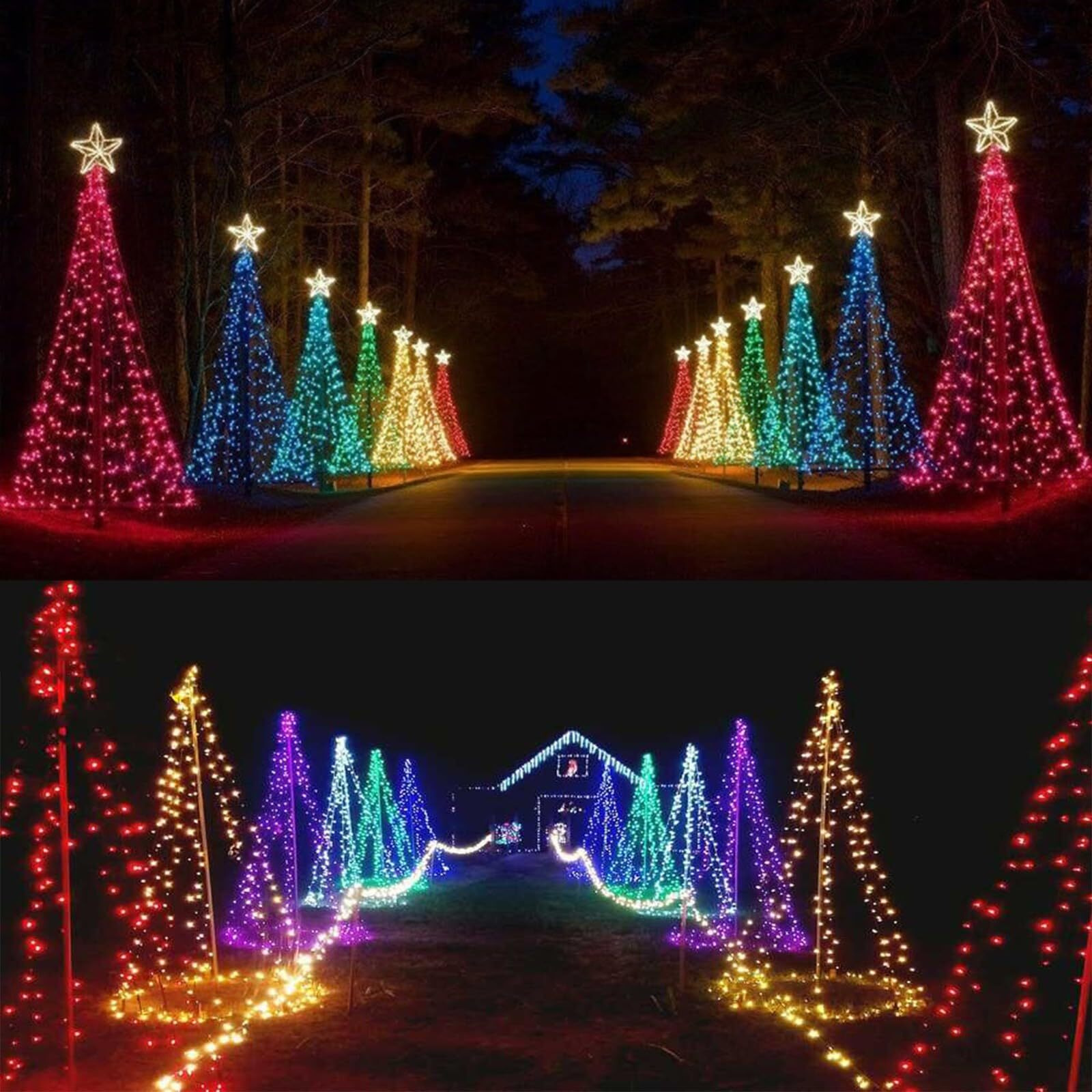 PESCA LED String Lights Serial Bulbs Ladi Decoration Lighting for Diwali Christmas (11 Meters) - Set of 5, Multicolour