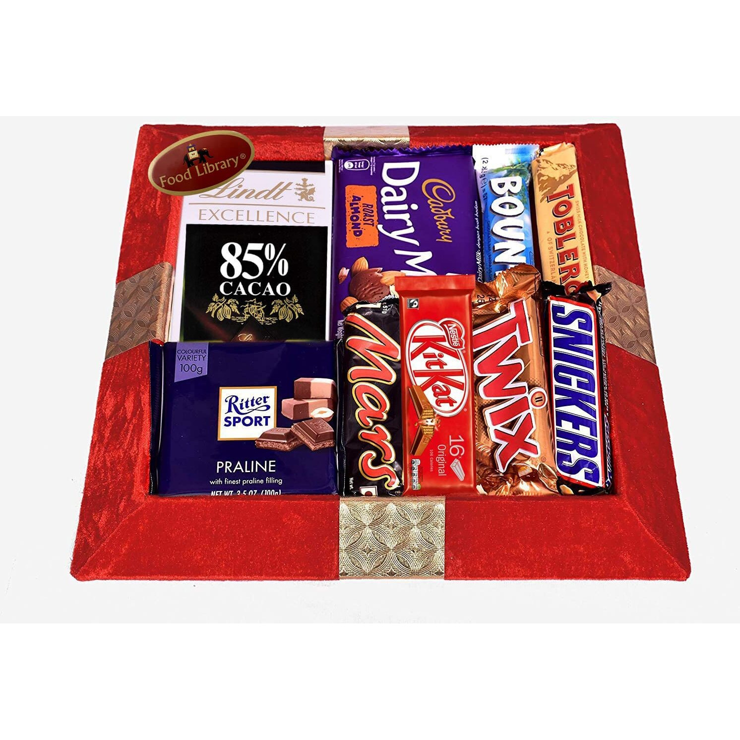 FOOD LIBRARY THE MAGIC OF NATURE Birthday/Anniversary/Christmas/Valentines/Diwali Chocolate Gift Hamper(Chocolate Obsession),500 Grams