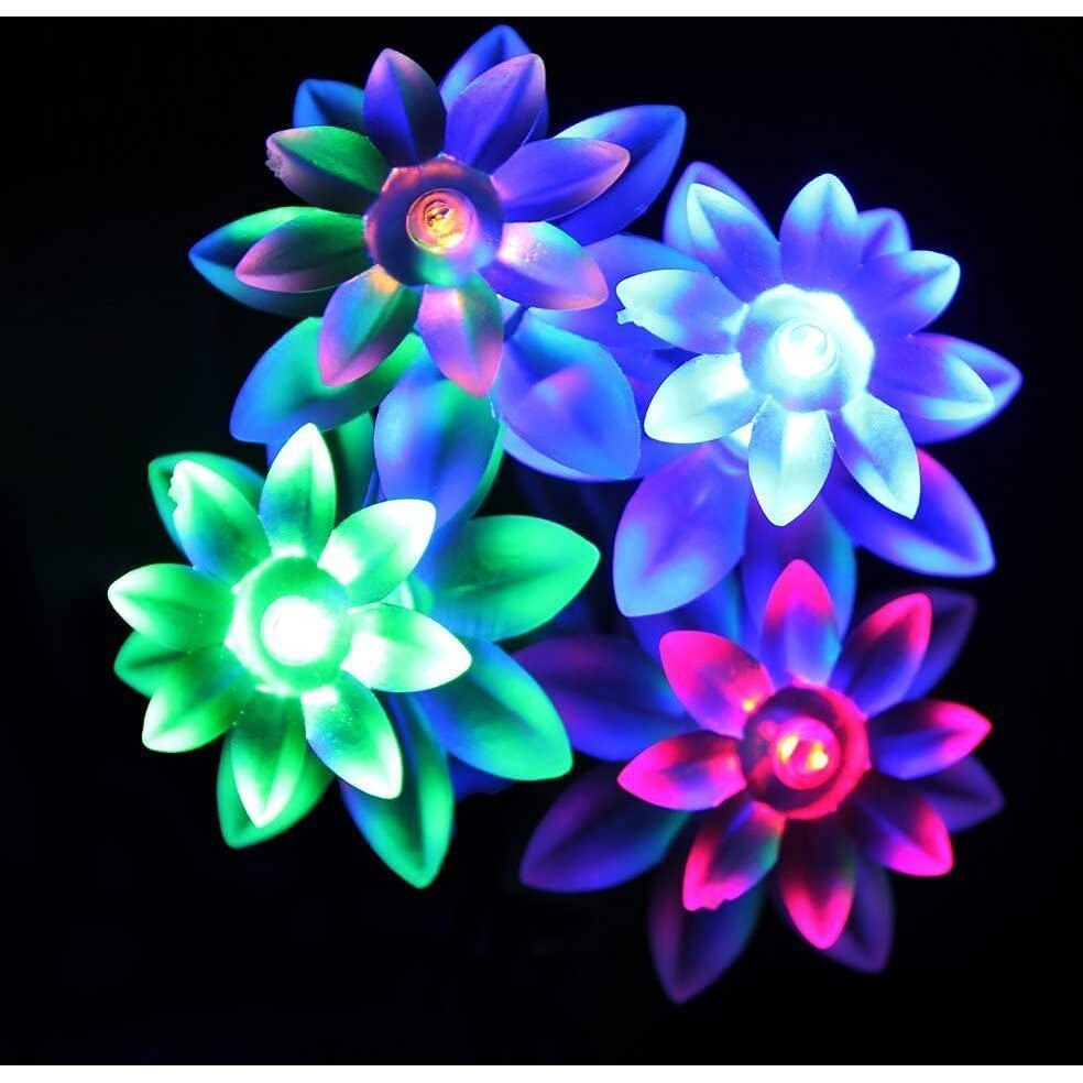 The Purple Tree Flower LED String Light for Christmas and Weddings (1pc, 20 Flower, 3mtr) Flower 3D Light, Christmas Light, Diwali Light, Romantic Light Decoration