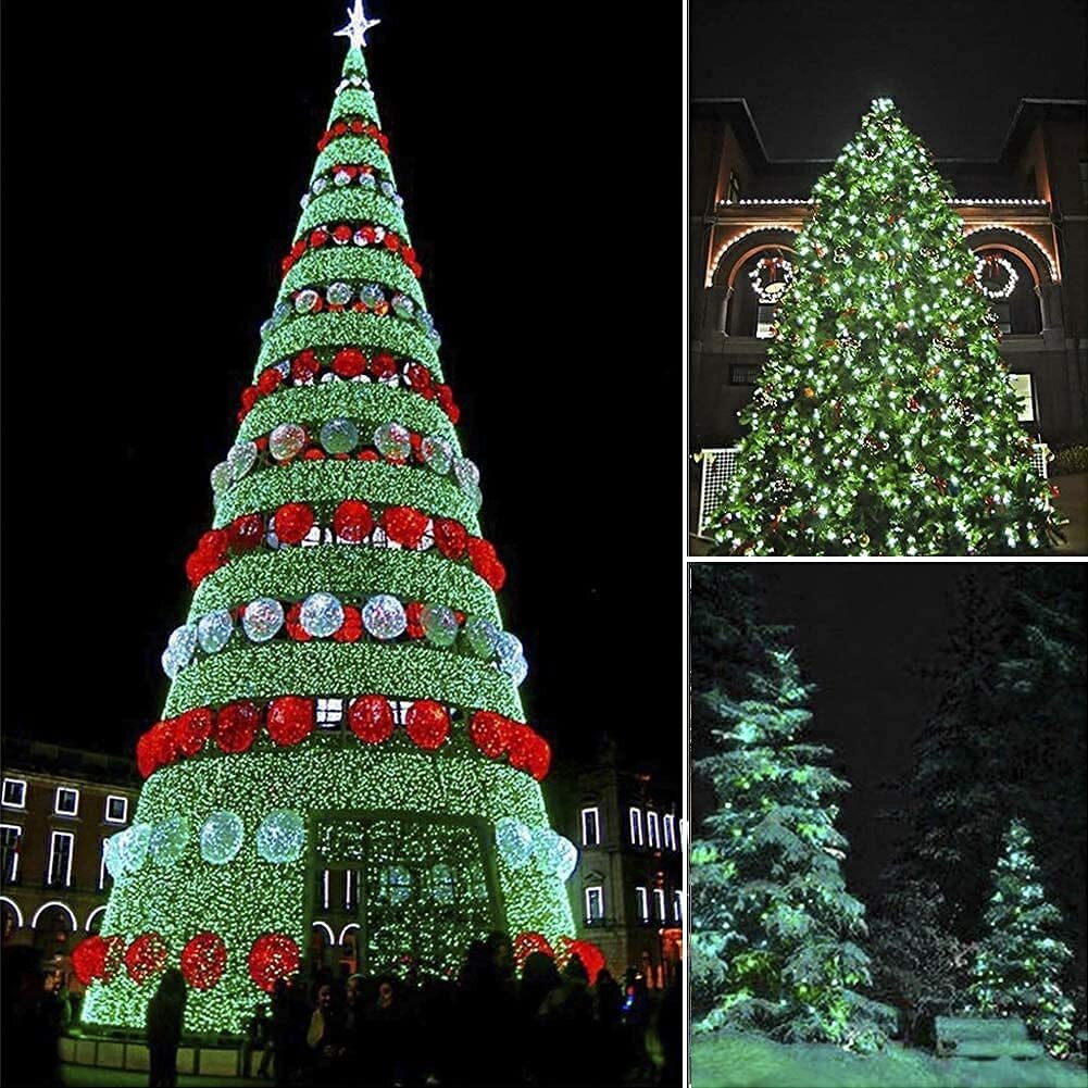 PESCA LED String Lights Serial Bulbs Ladi Decoration Lighting for Diwali Christmas (20 Meters) - Set of 2, Green
