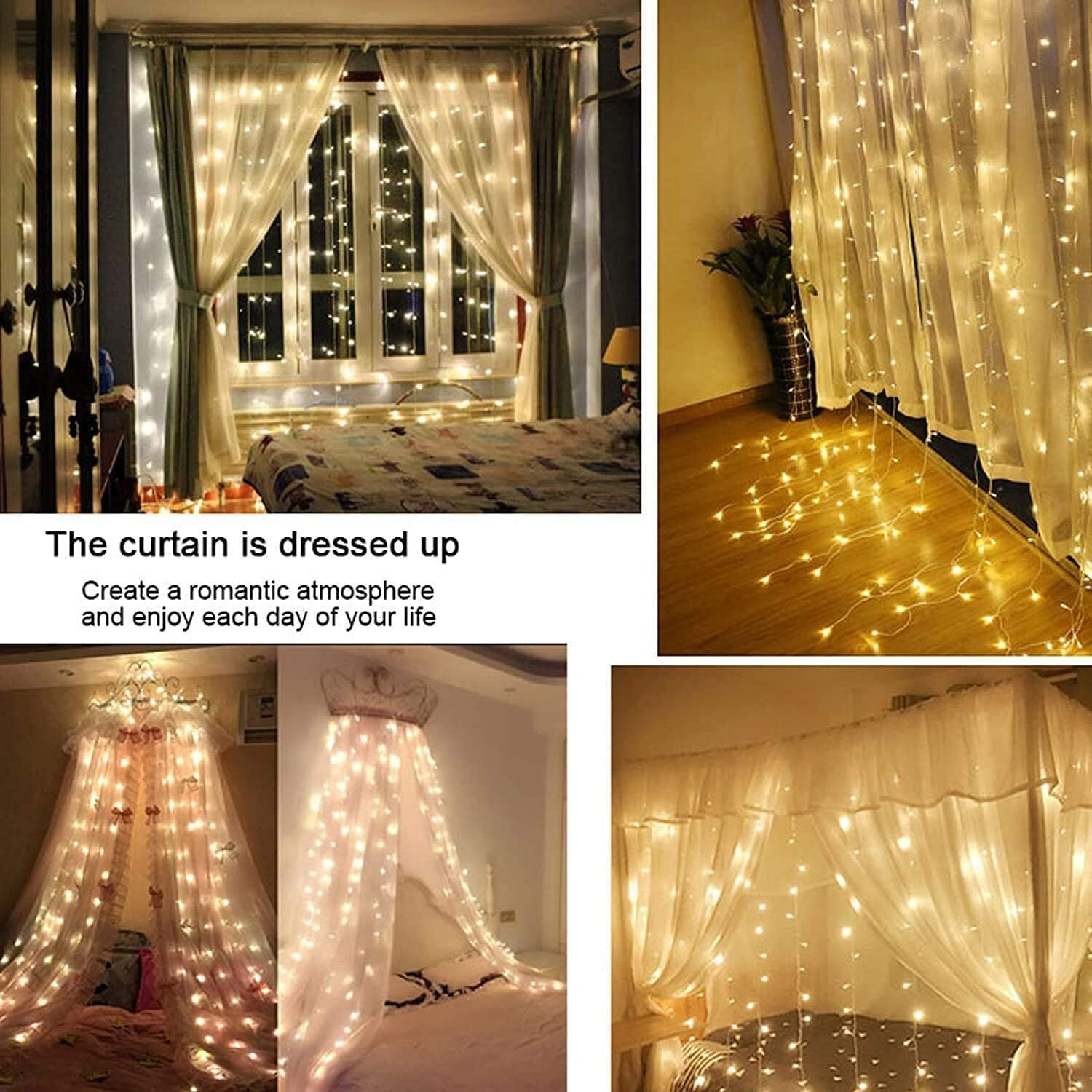 PESCA LED String Lights Serial Bulbs Ladi Decoration Lighting for Diwali Christmas (11 Meters) - Set of 2, Warm White