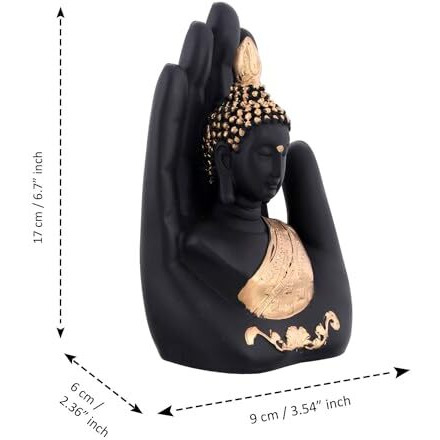 Collectible India Palm Buddha Idol Showpiece, Diwali Gift for Family Friends, Diwali Decoration Items