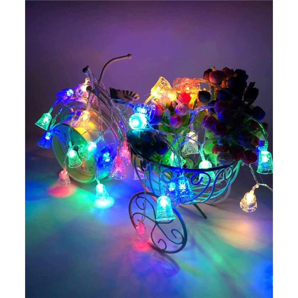 The Purple Tree Bell String Lights 16 Led Lights for Christmas, Diwali, Party, and Wedding Events (Muticolor)