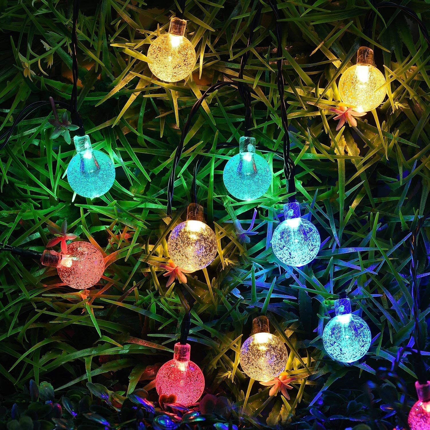 The Purple Tree Decorative Multicolor Crystal Bubble Ball String LED Lights for Diwali Christmas - 3 Meter (1 pc, 20 Bulbs) Diwali Lights, Christmas Decorative Lights, Festive Lights, led Lights