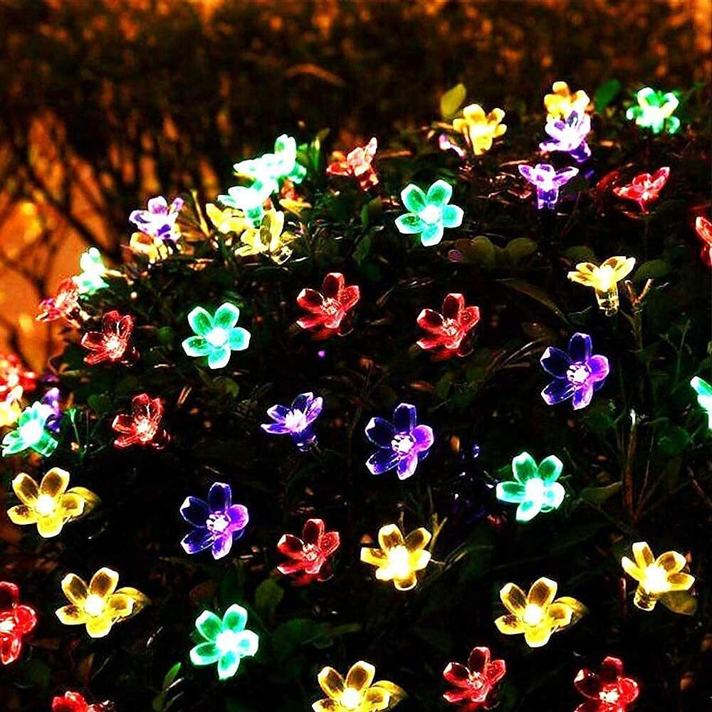 The Purple Tree Plastic Multicolor Flower Led String Light For Diwali,Christmas And Weddings(16 Flower,3 Mtr)Flower 3D Light,Diwali Light,Christmas Light,Romantic Light Decoration,(Plugin),3 Meters