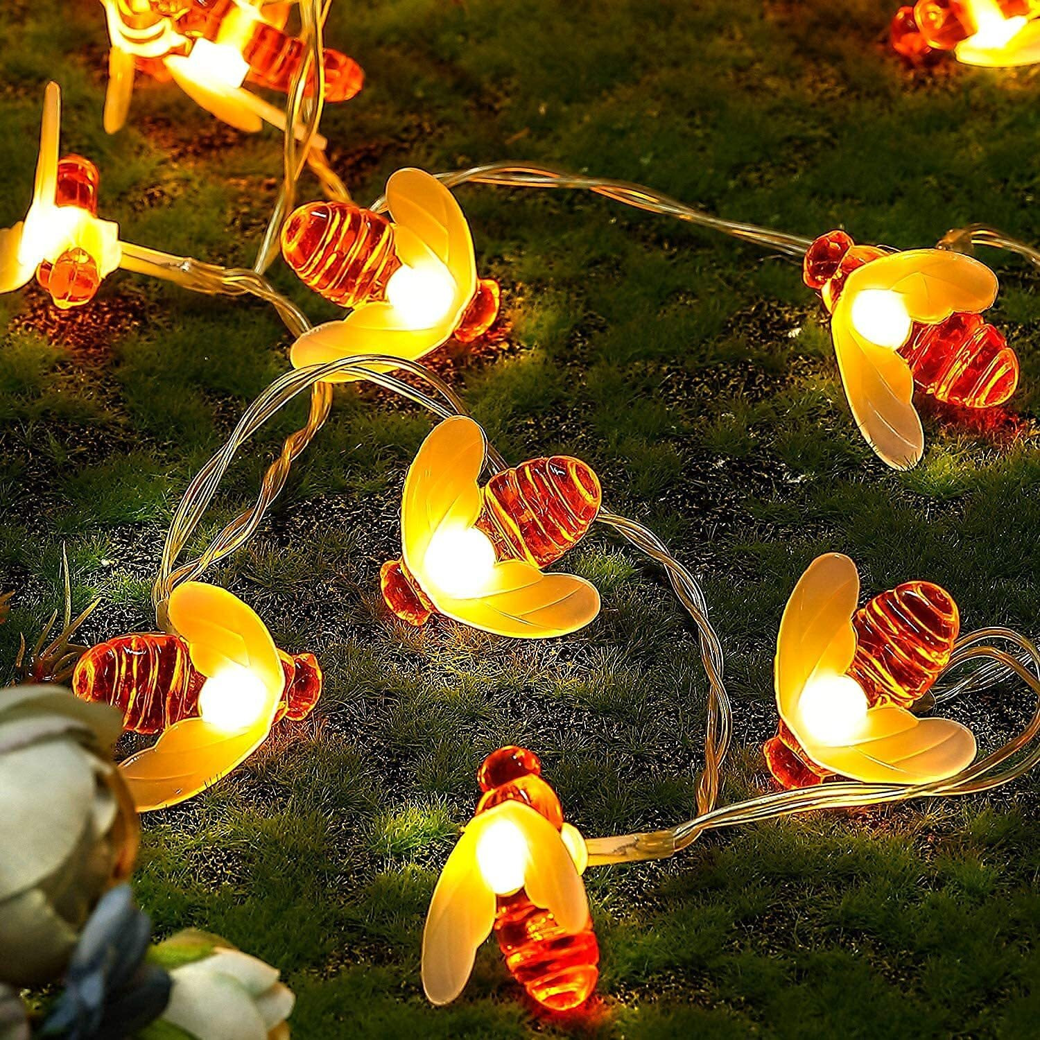PESCA Honey Bee String Lights for Indoor Outdoor Decoration Diwali Light for Party Birthday Diwali Christmas Navratri Valentine Gift Home Decoration Light (4 Meter 25 LED, Warm White)