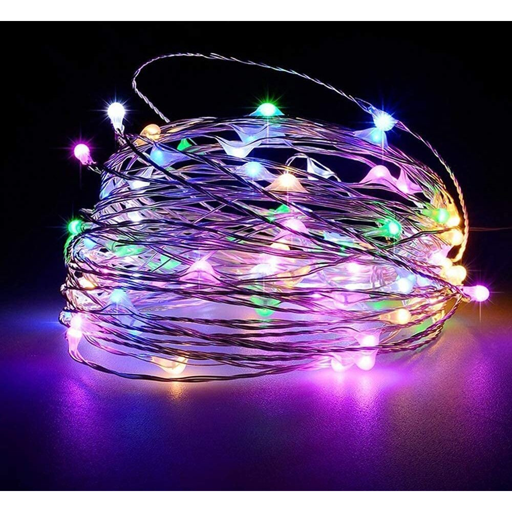 The Purple Tree 3 m Rice Light with 30 LED (Pack of 1, Multicolored), Copper Fairy String for Home Decoration, Christmas Decoration, Diwali Lights, Party, Waterproof Decorative String Light