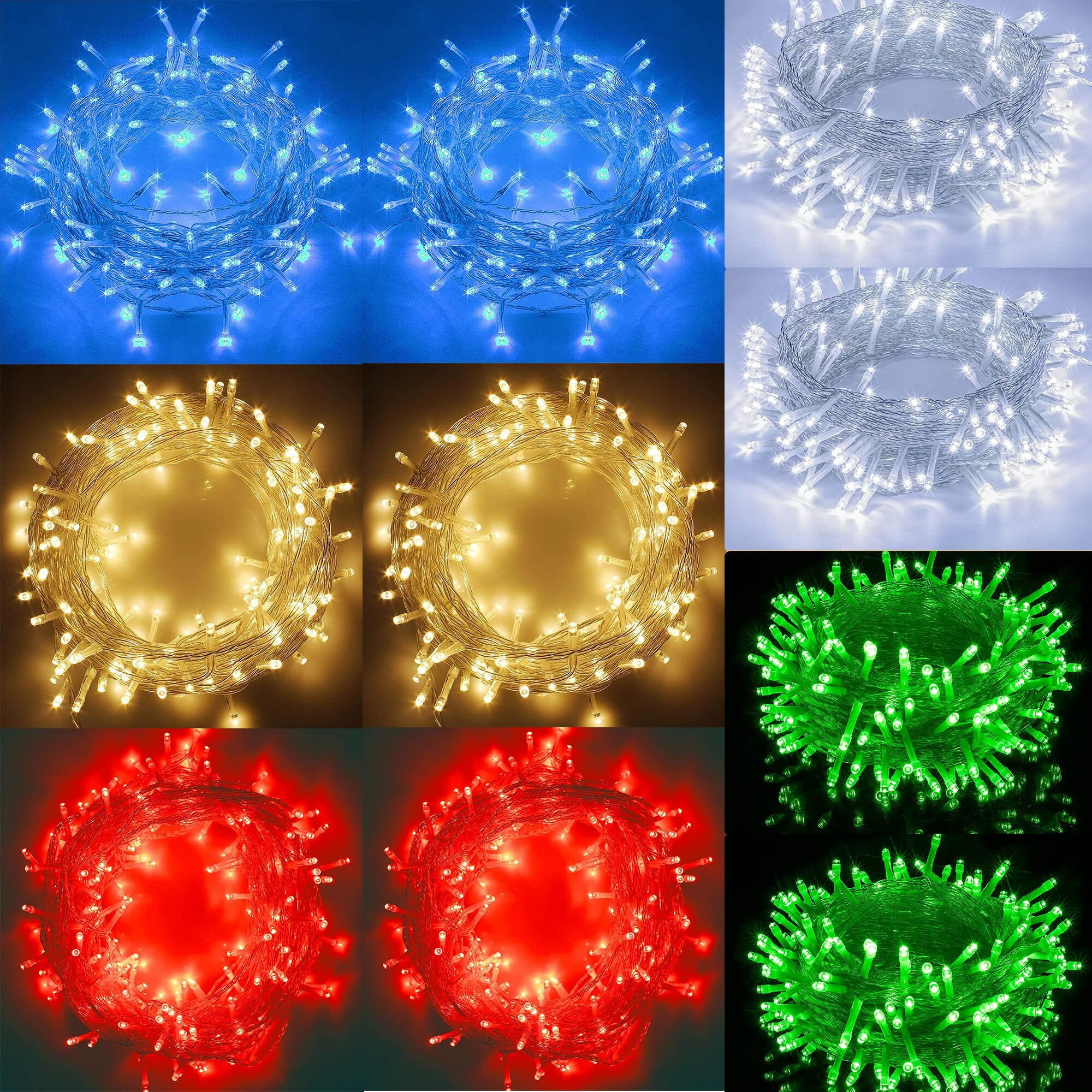 PESCA LED String Lights Serial Bulbs Ladi Decoration Lighting for Diwali Christmas (11 Meters) - Set of 10, Multicolour