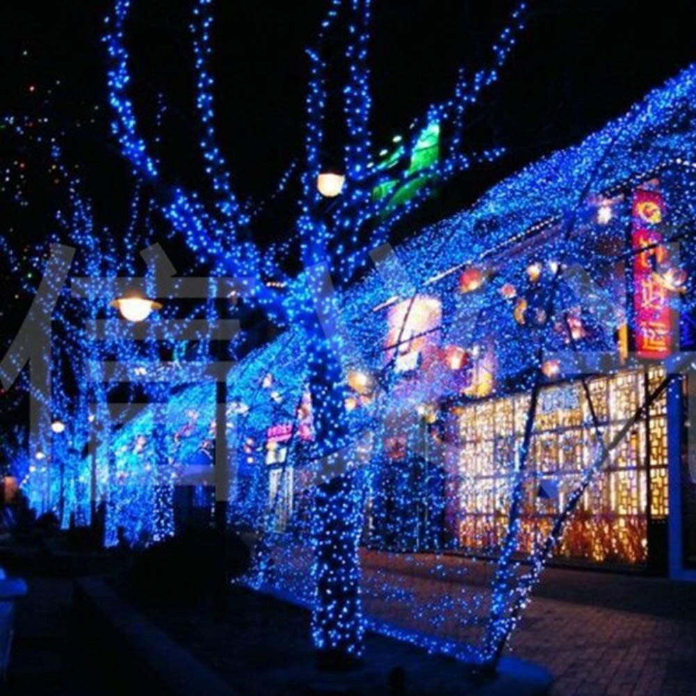 PESCA LED String Lights Serial Bulbs Ladi Decoration Lighting for Diwali Christmas (11 Meters) - Set of 2, Blue