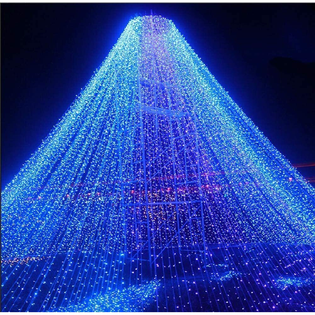 PESCA LED String Lights Serial Bulbs Ladi Decoration Lighting for Diwali Christmas (11 Meters) - Set of 2, Blue