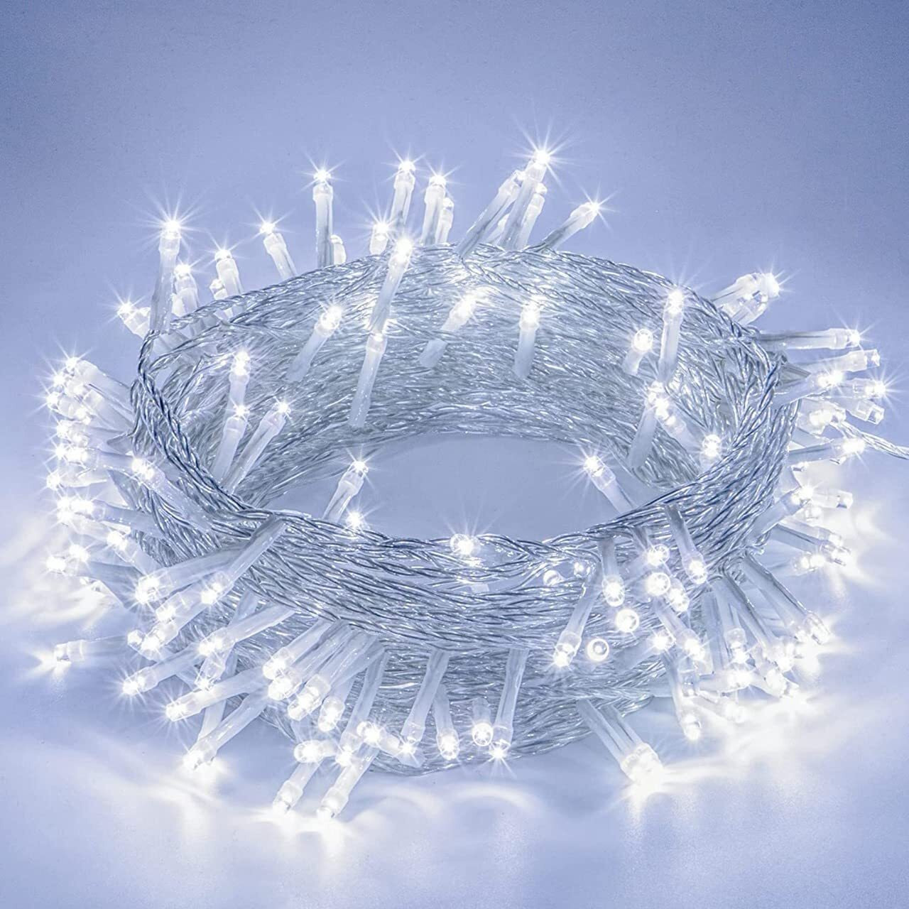 PESCA LED String Lights Serial Bulbs Ladi Decoration Lighting for Diwali Christmas (11 Meters) - Set of 2, White