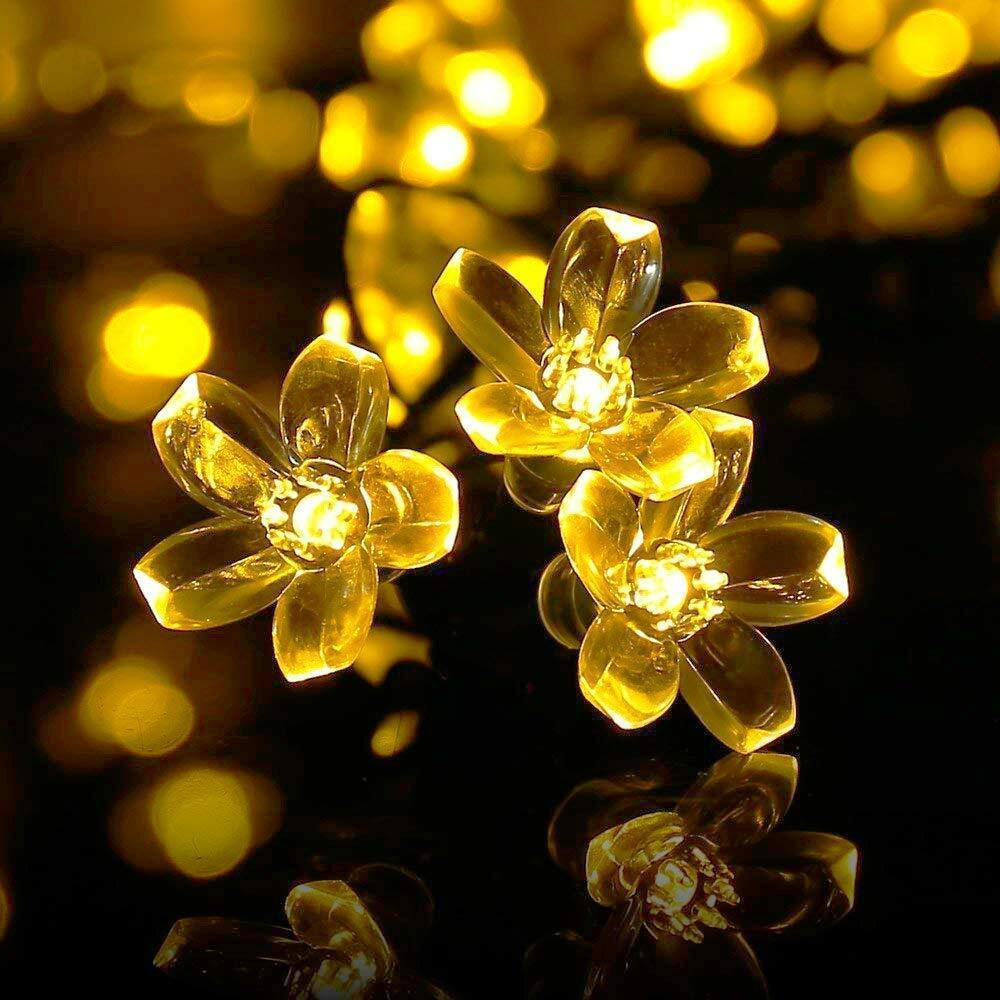 PESCA Flower Fairy String Lights, 3 Meter 15 Led Christmas Lights for Diwali Home Decoration (Warm White)