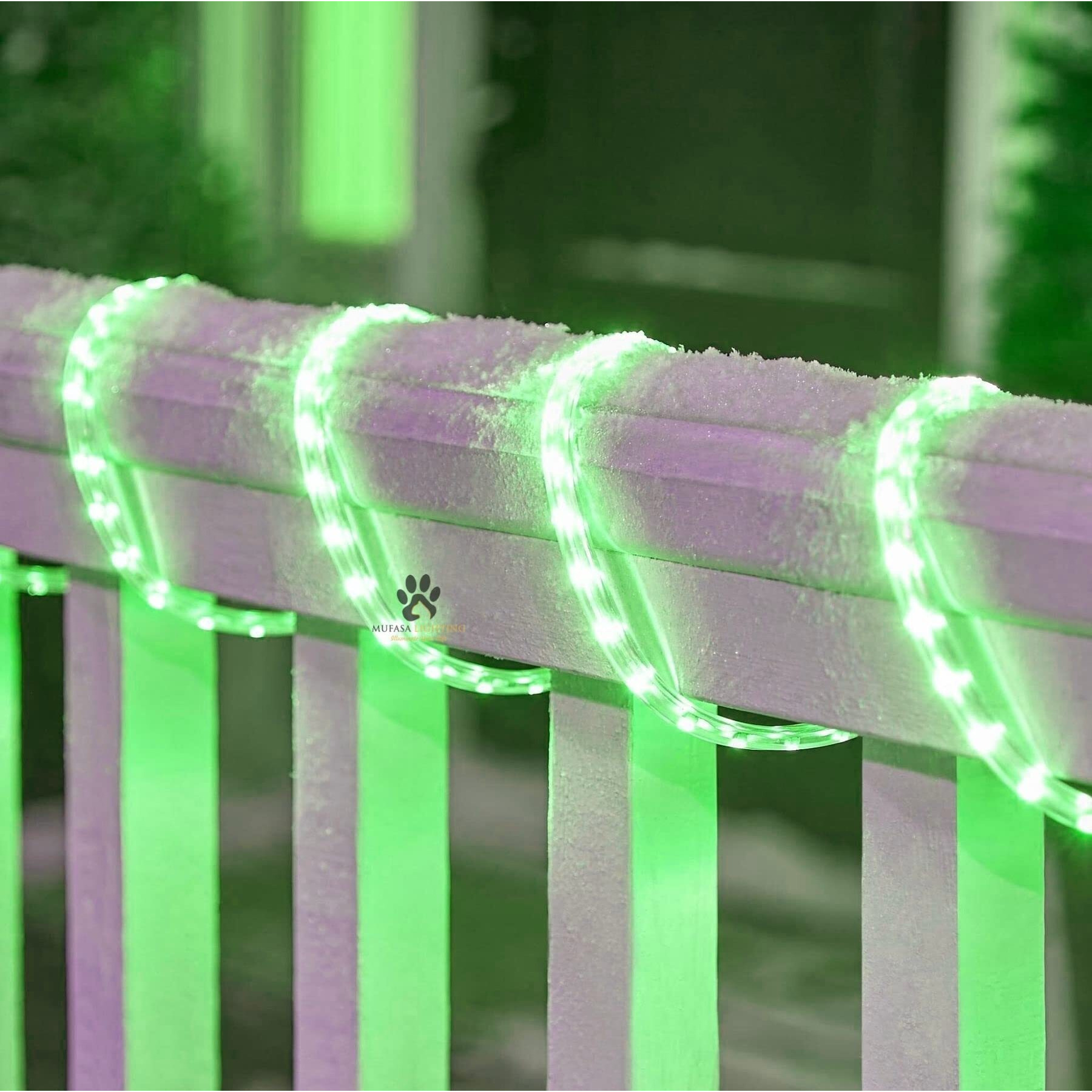 Mufasa LED Rope Light Indoor Outdoor Strip Home Decoration Lights, Diwali Festival Lights False Ceiling, Balcony 220V AC (Non Adhesive Back) (Green, 2 Meter)