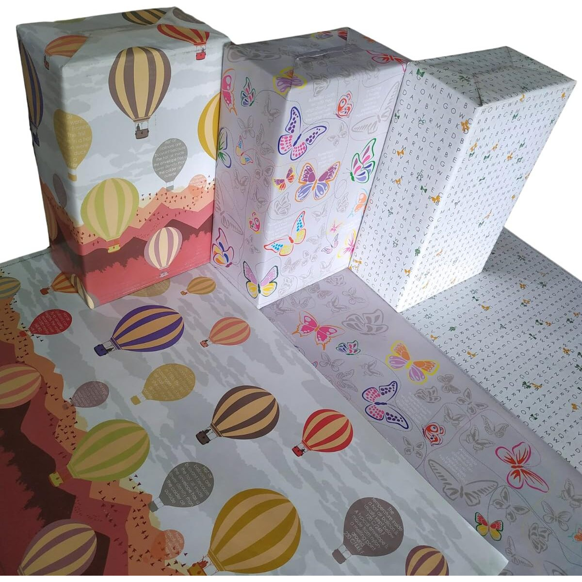 eVincE Wrapping Paper - Pack of 6 Large Gift Packing Paper with 28 x 20 - Multi Occasion Gift Paper for Diwali, Birthday, Wedding, Party Decor - Premium Recyclable Gift Wrapper with Fun Facts