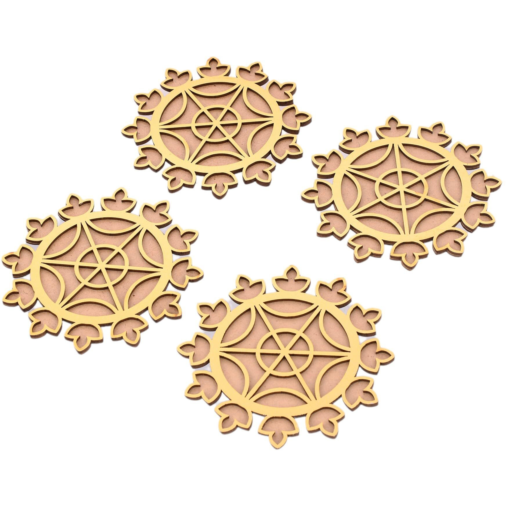 Rangoli Making Tools Kit, Rangoli Template for Diwali Decor, Reusable Poratable Floating Rangoli -Diwali Decoration Item for Home - Waterproof Rangoli Templete Office (Set of 4)