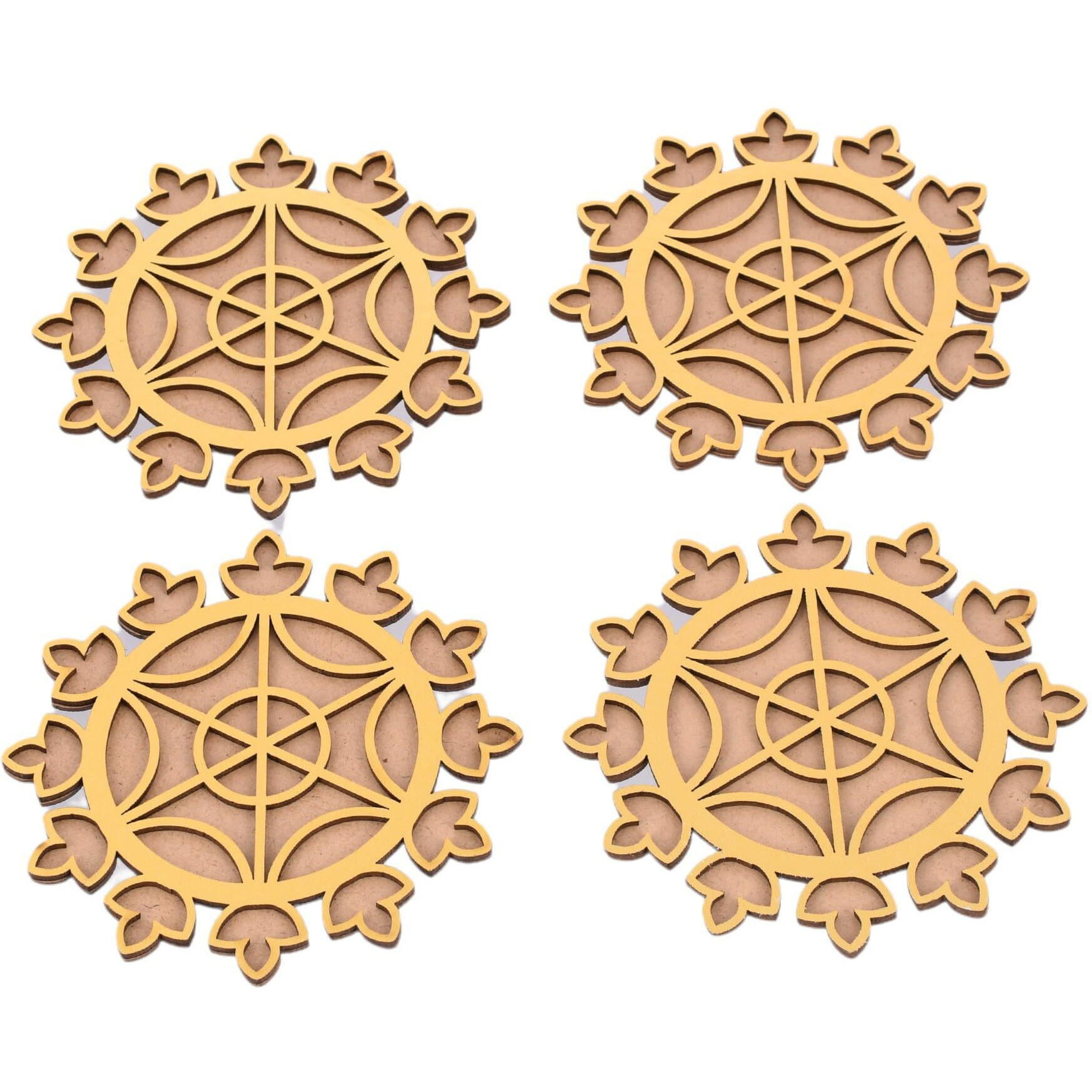 Rangoli Making Tools Kit, Rangoli Template for Diwali Decor, Reusable Poratable Floating Rangoli -Diwali Decoration Item for Home - Waterproof Rangoli Templete Office (Set of 4)