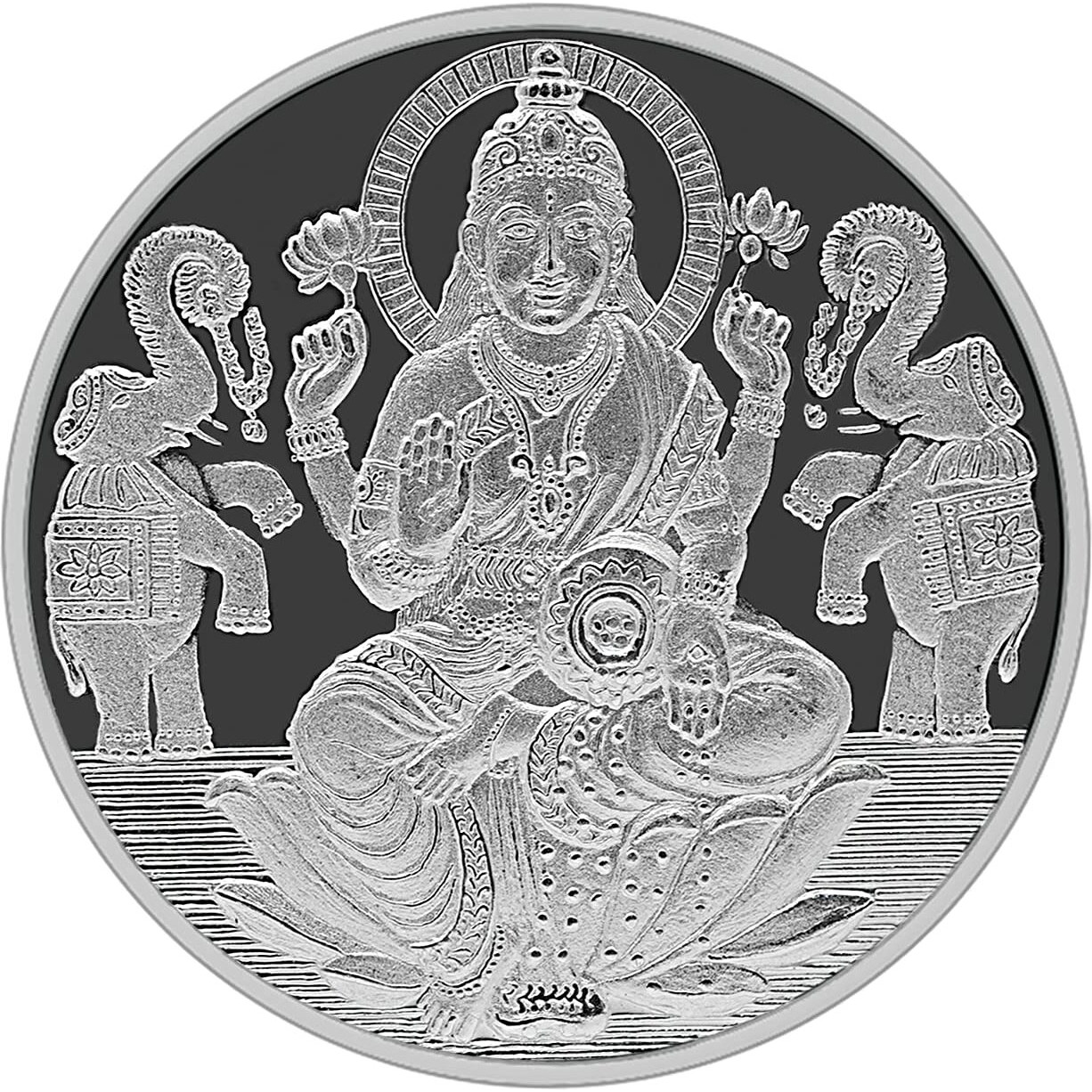 MAA SILVER 999 Purity Silver Laxmi/Lakshmi Ji Coin/Sikka for Diwali|Dhanteras with Box for Gifting & Religious Use (50 Grams)
