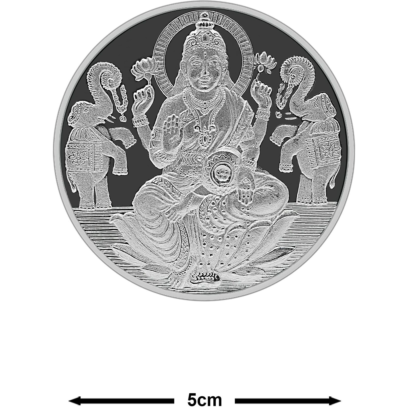 MAA SILVER 999 Purity Silver Laxmi/Lakshmi Ji Coin/Sikka for Diwali|Dhanteras with Box for Gifting & Religious Use (50 Grams)