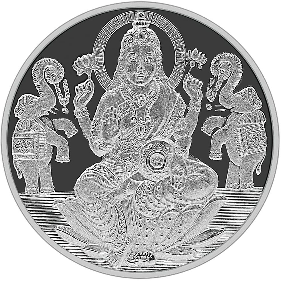MAA SILVER 999 Purity Silver Laxmi/Lakshmi Ji Coin/Sikka for Diwali|Dhanteras with Box for Gifting & Religious Use (5 Grams)