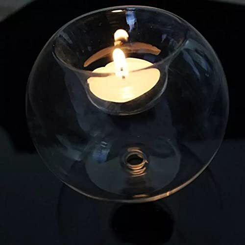 The Purple Tree Glass Orb Tealight Candle Holders for Christmas (Pack of 1) Christmas Tealights, Corporate Gifts, Home Decor Gift Item, Diwali Decoration, Diwali Dcor