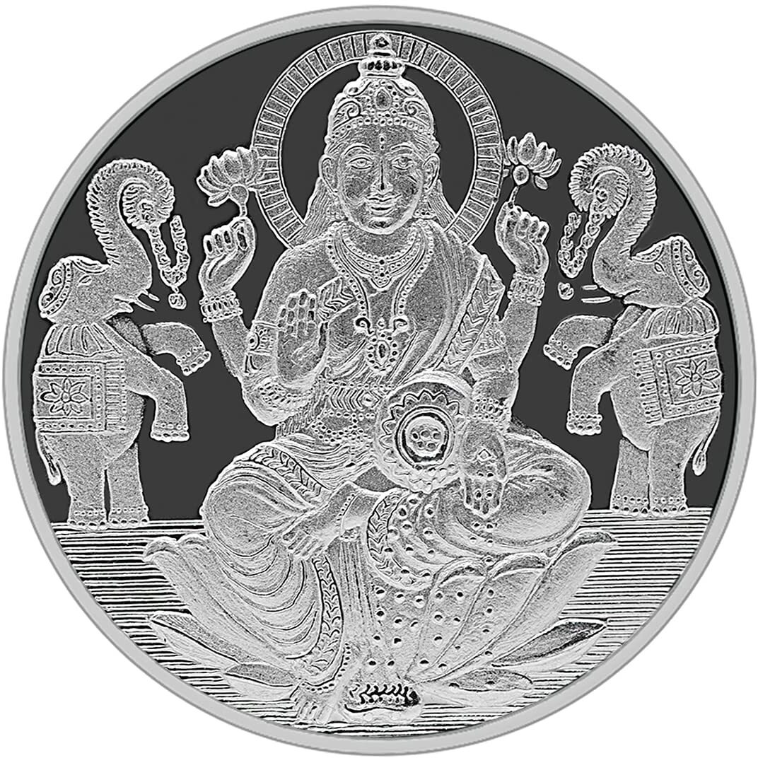 MAA SILVER 999 Purity Silver Laxmi/Lakshmi Ji Coin/Sikka for Diwali|Dhanteras with Box for Gifting & Religious Use (10 Grams)