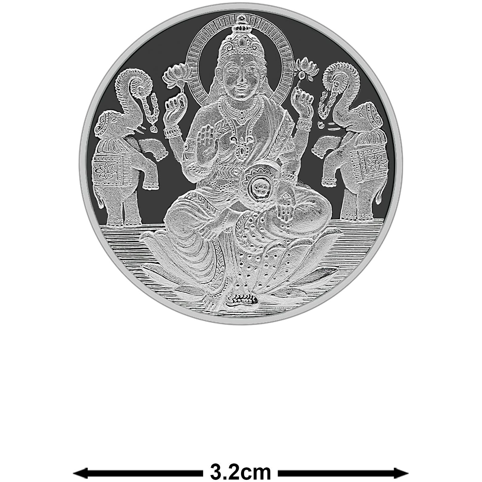 MAA SILVER 999 Purity Silver Laxmi/Lakshmi Ji Coin/Sikka for Diwali|Dhanteras with Box for Gifting & Religious Use (10 Grams)