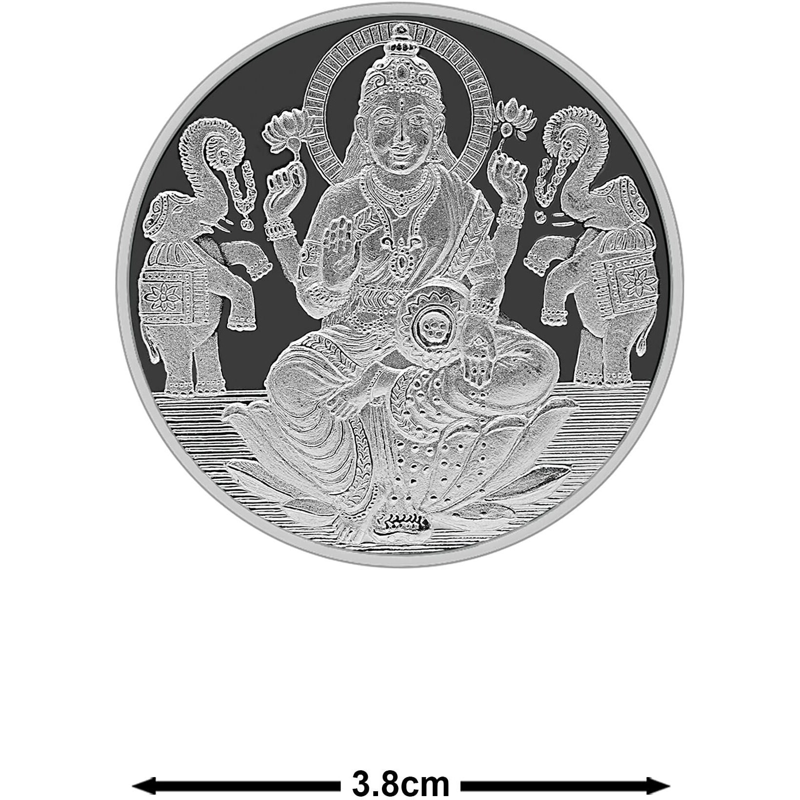MAA SILVER 999 Purity Silver Laxmi/Lakshmi Ji Coin/Sikka for Diwali|Dhanteras with Box for Gifting & Religious Use (20 Grams)