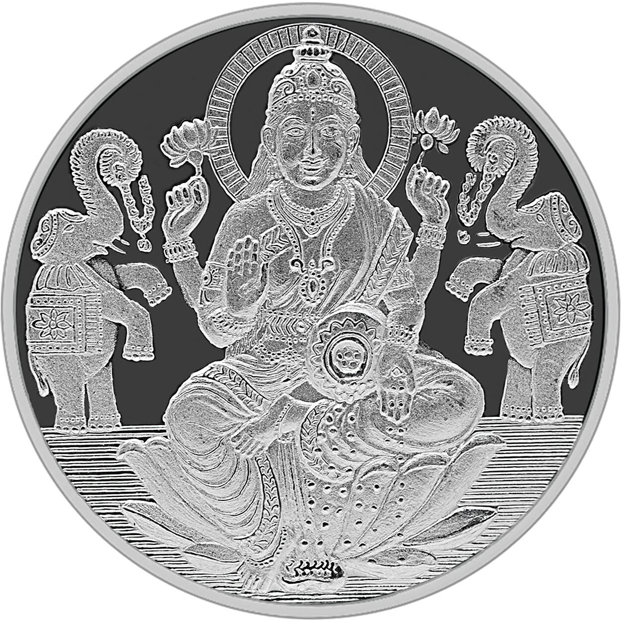 MAA SILVER 999 Purity Silver Laxmi/Lakshmi Ji Coin/Sikka for Diwali|Dhanteras with Box for Gifting & Religious Use (100 Grams)