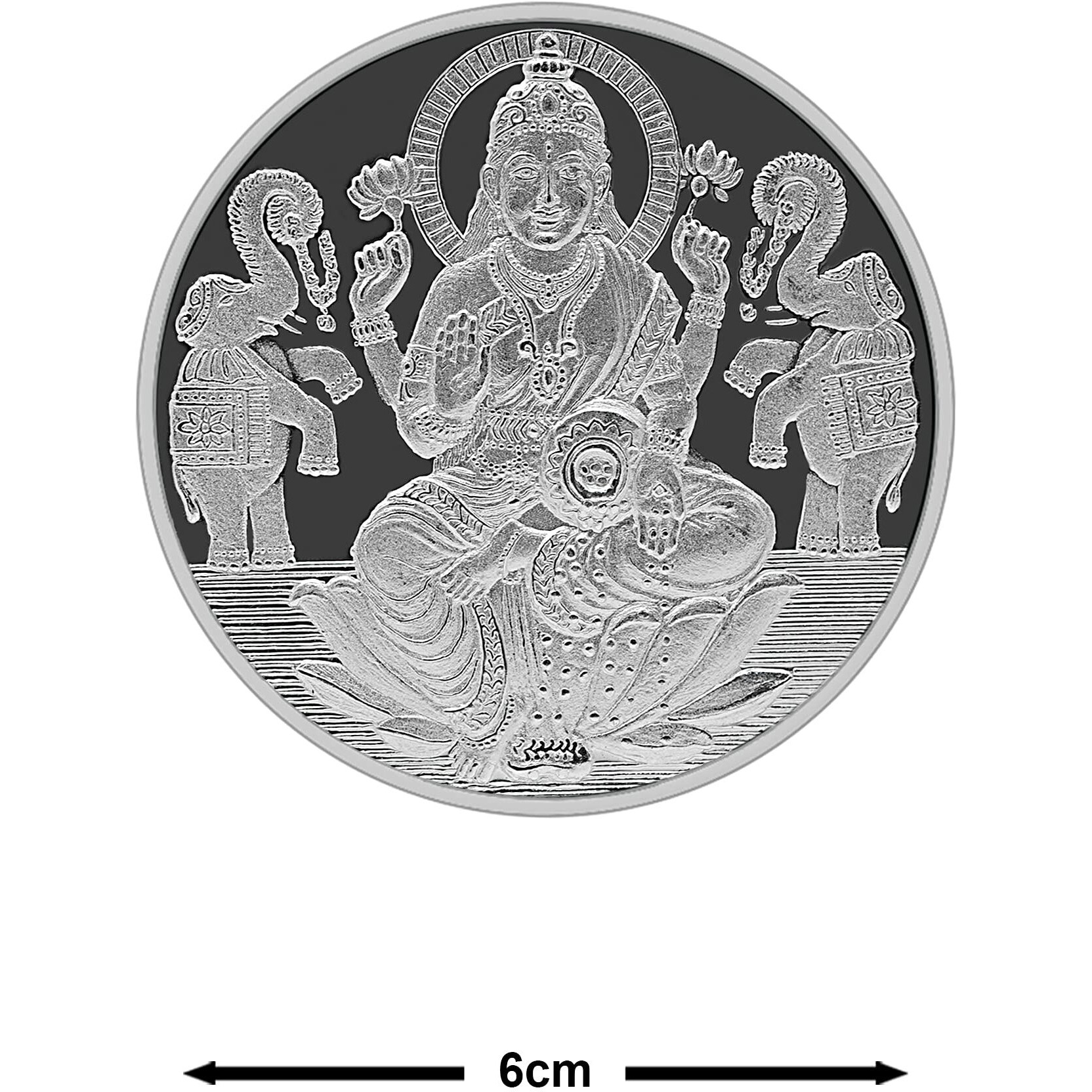 MAA SILVER 999 Purity Silver Laxmi/Lakshmi Ji Coin/Sikka for Diwali|Dhanteras with Box for Gifting & Religious Use (100 Grams)