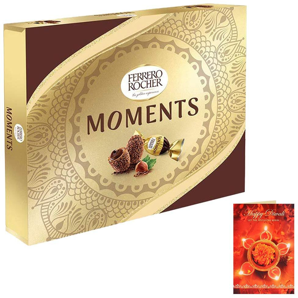 SFU E Com Premium Ferrero Rocher Moments & Diwali Greeting Card, Chocolate Hamper, 011, 200 Gram