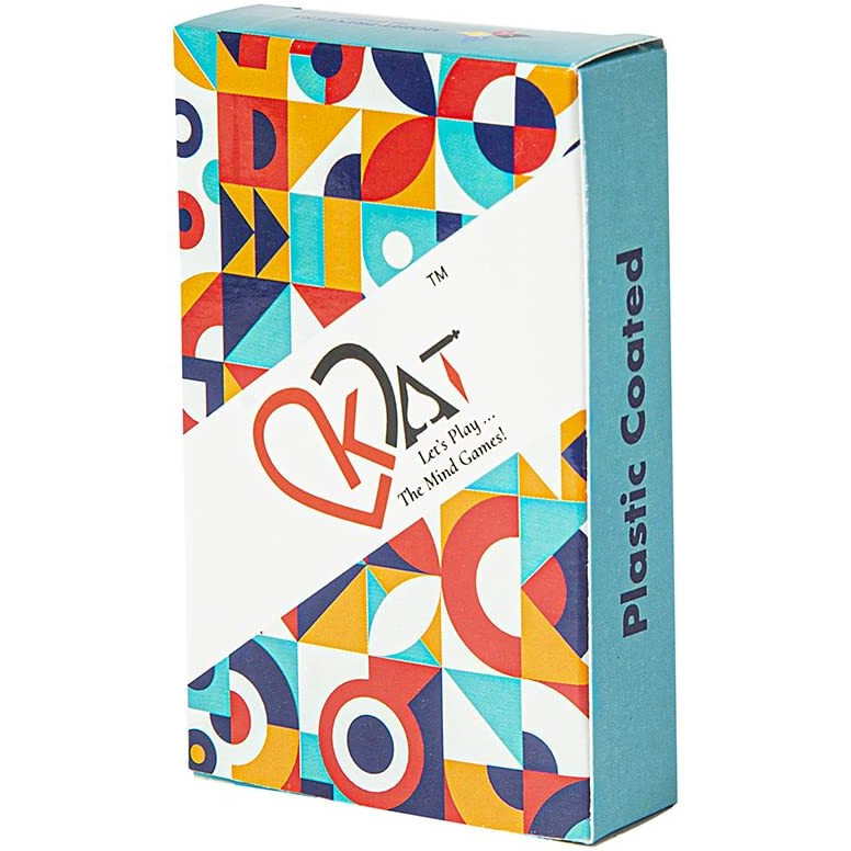 KAT 2 Pieces Playing Cards Plastic Coated Design B D Multi Colour Pack Premium Art Card Paper Decks for Bridge Rummy Poker Holi Diwali Taash Game Nights Party & Fun