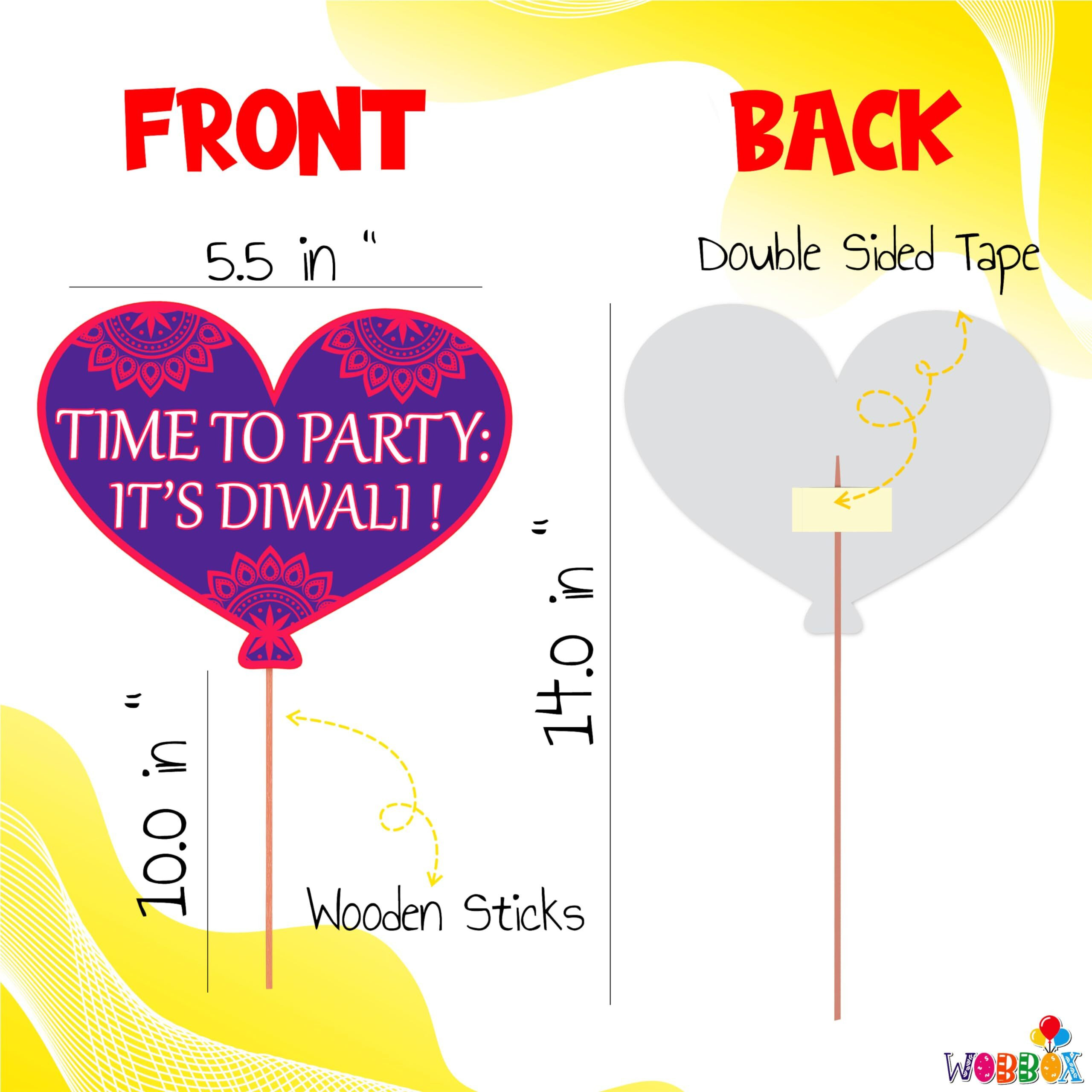 WOBBOX Diwali Decoration Happy Diwali Party Props, Multi Colour, Diwali Decoration Item, Diwali Dcor Items (28 Pcs)