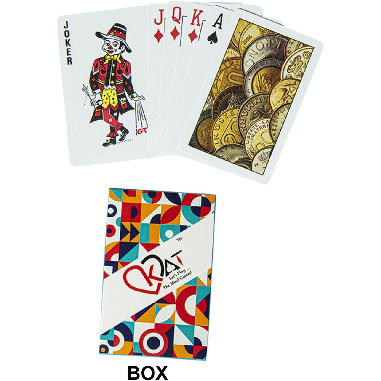 KAT 2 Pieces Playing Cards Pure Plastic 100% PVC Design G H Multicolour Pack Premium Deck for Bridge Rummy Poker Holi Diwali Taash Game Nights Party & Fun