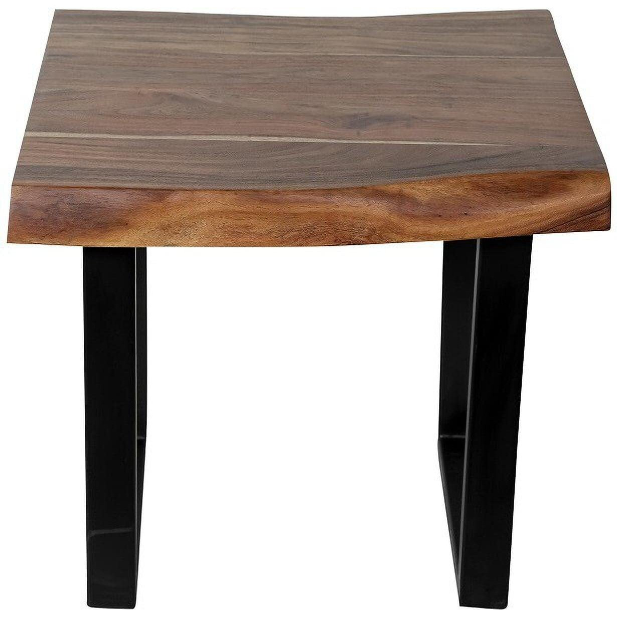 SMAART CRAAFTS Irish Solid Wood END Table for Living Room | Premium Live Edge Shape Side Table for Home | Acacia Wood, Natural Finish | Diwali Decorations