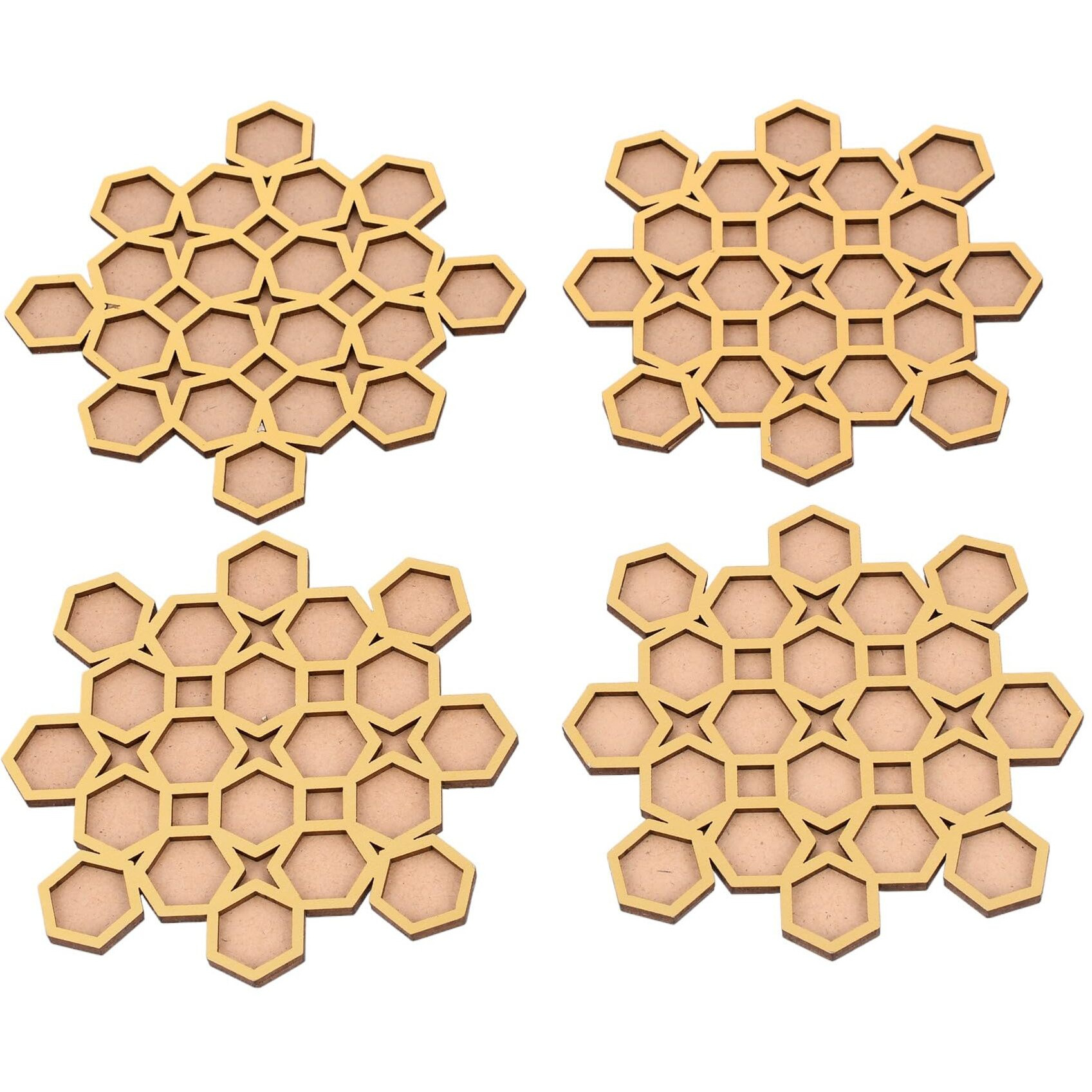 Rangoli Making Tools Kit, Rangoli Template for Diwali Decor, Reusable Island Poratable Floating Rangoli Waterproof Rangoli Templete, Diwali Decoration Item for Home Office (Set of 4)