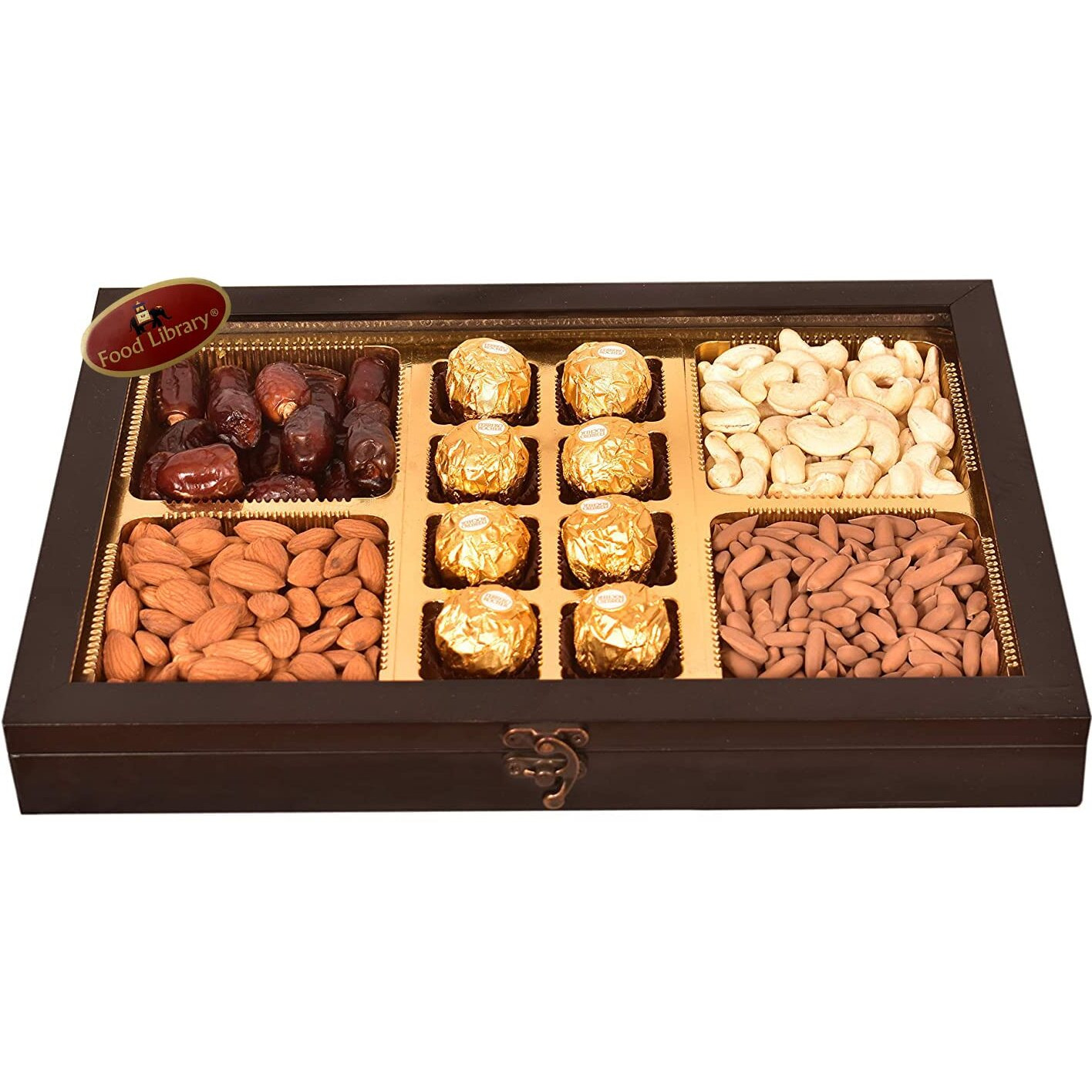 Food Library The Magic of Nature Diwali Exclusive Dry Fruits Gift Hamper (Dry Fruits And Ferrero Rocher)