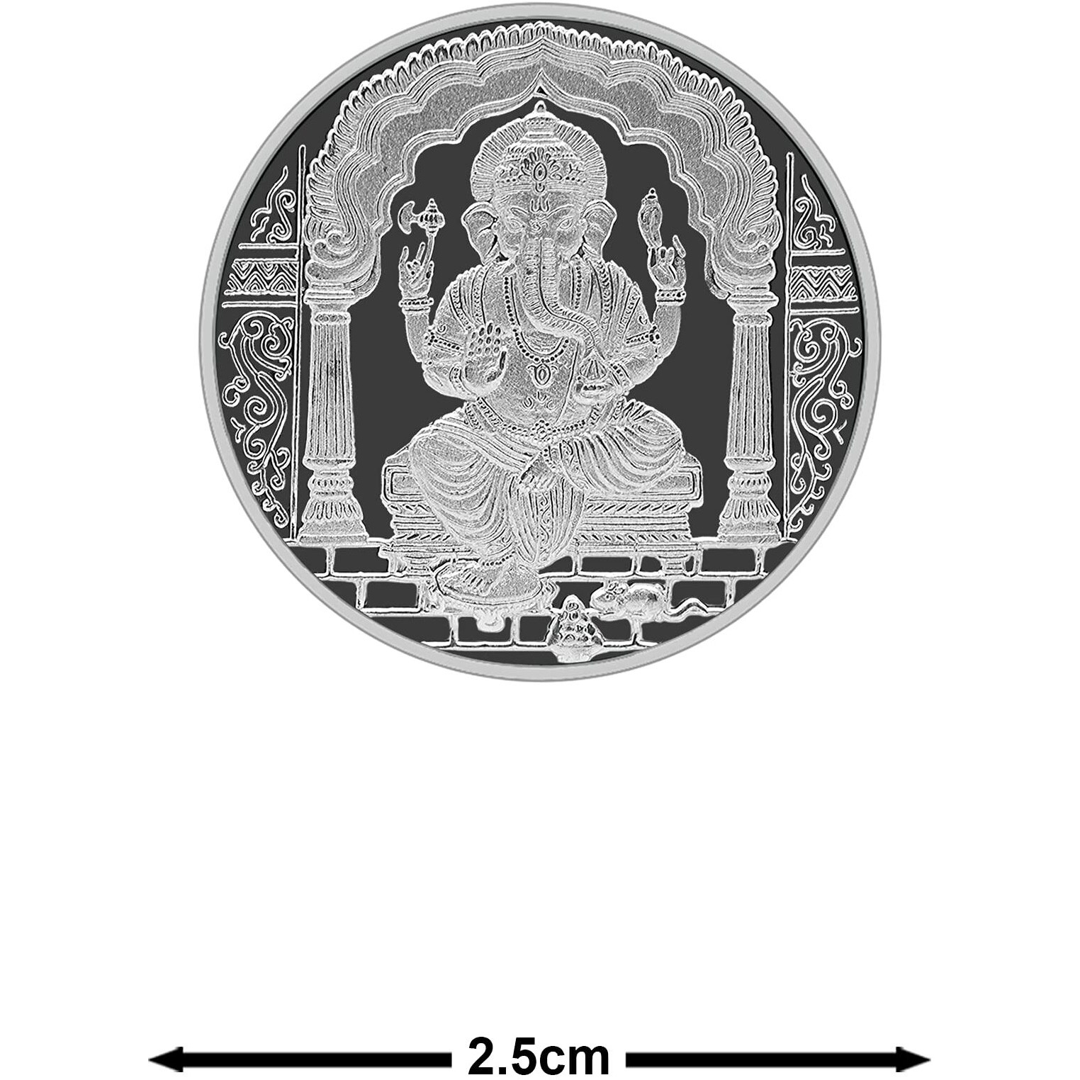 MAA SILVER 999 Pure Silver Ganpati/Ganesh Ji Coin/Sikka for Diwali|Dhanteras with Box for Gifting & Religious Use (5 Grams)