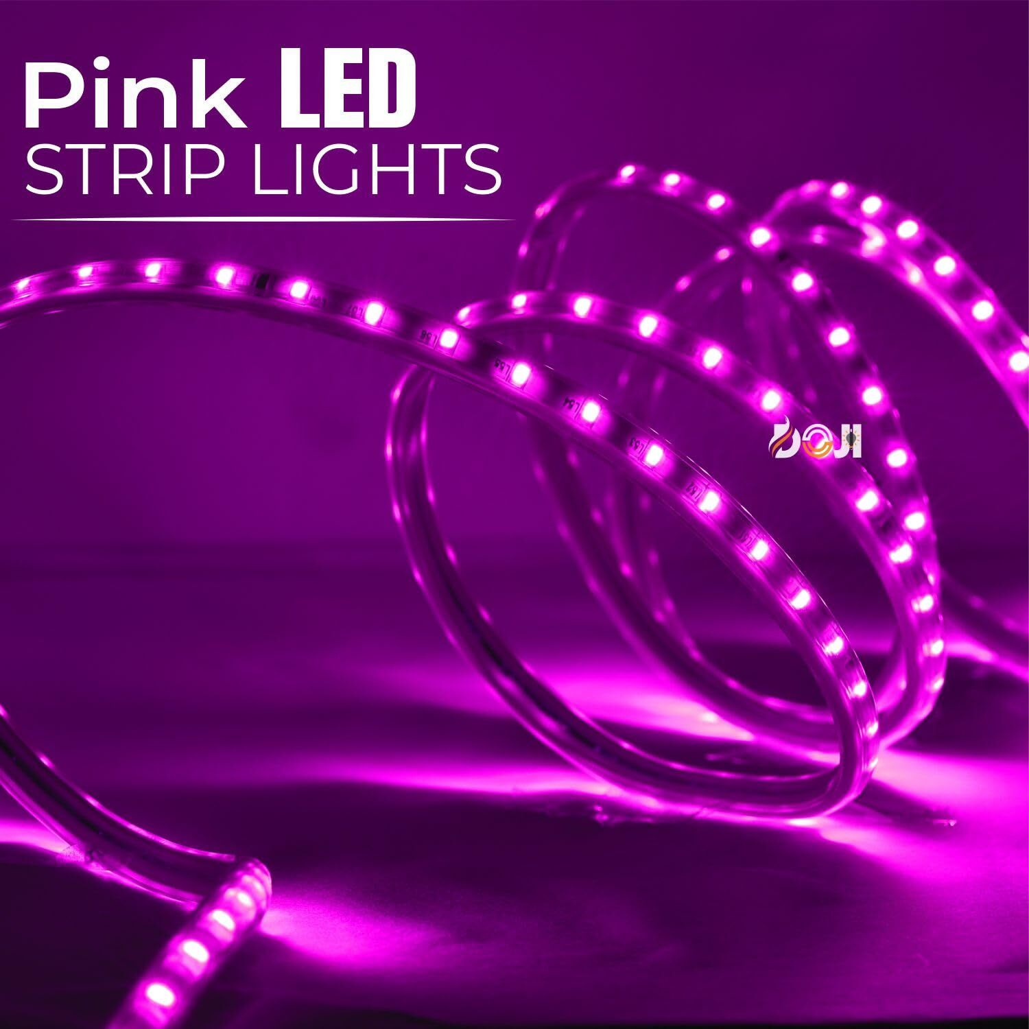 DOJI LED Strip Light,Rope Light for Ceiling, Indoor,Outdoor,Decorative,Diwali,Christmas,Festival,Cove,False Balcony,Entrance.(3 Meter, Pink)