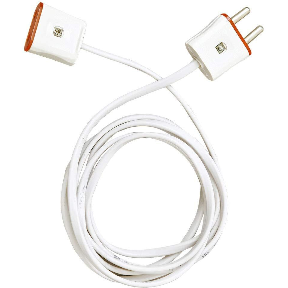 Hi-PLASST 2-Pin Flexible Male-Female Socket,Flat Wire,Extension Cord for Multipurpose Use,Festive Decorations,Diwali,Christmas,etc (8mtr)