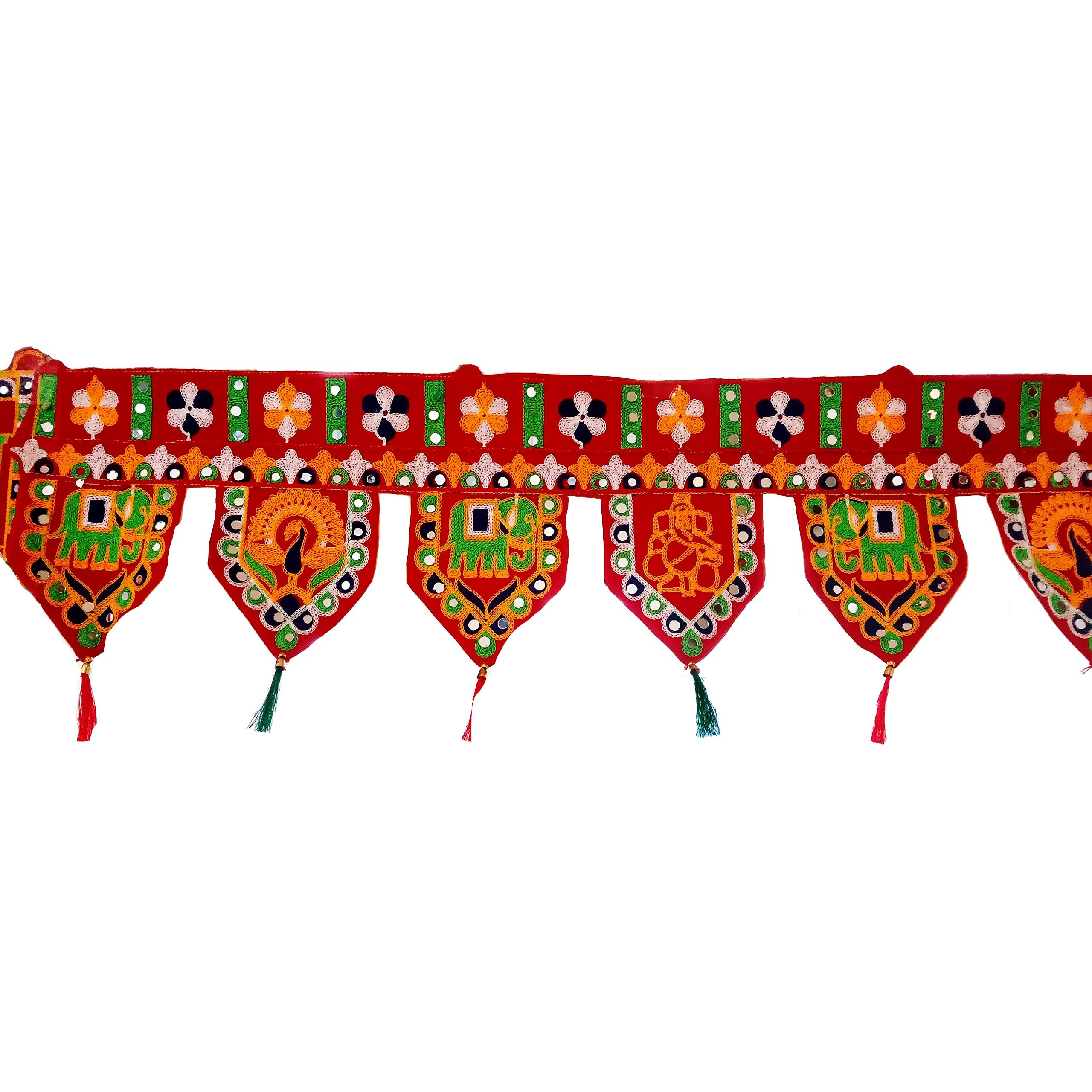 CraftVatika Handmade Toran Toranam Bandarwal Wall Door Hanging Ornaments For Main Gate Entrance, Home Office Diwali New Year Decorations, Home Decorative Items, 36 Inch