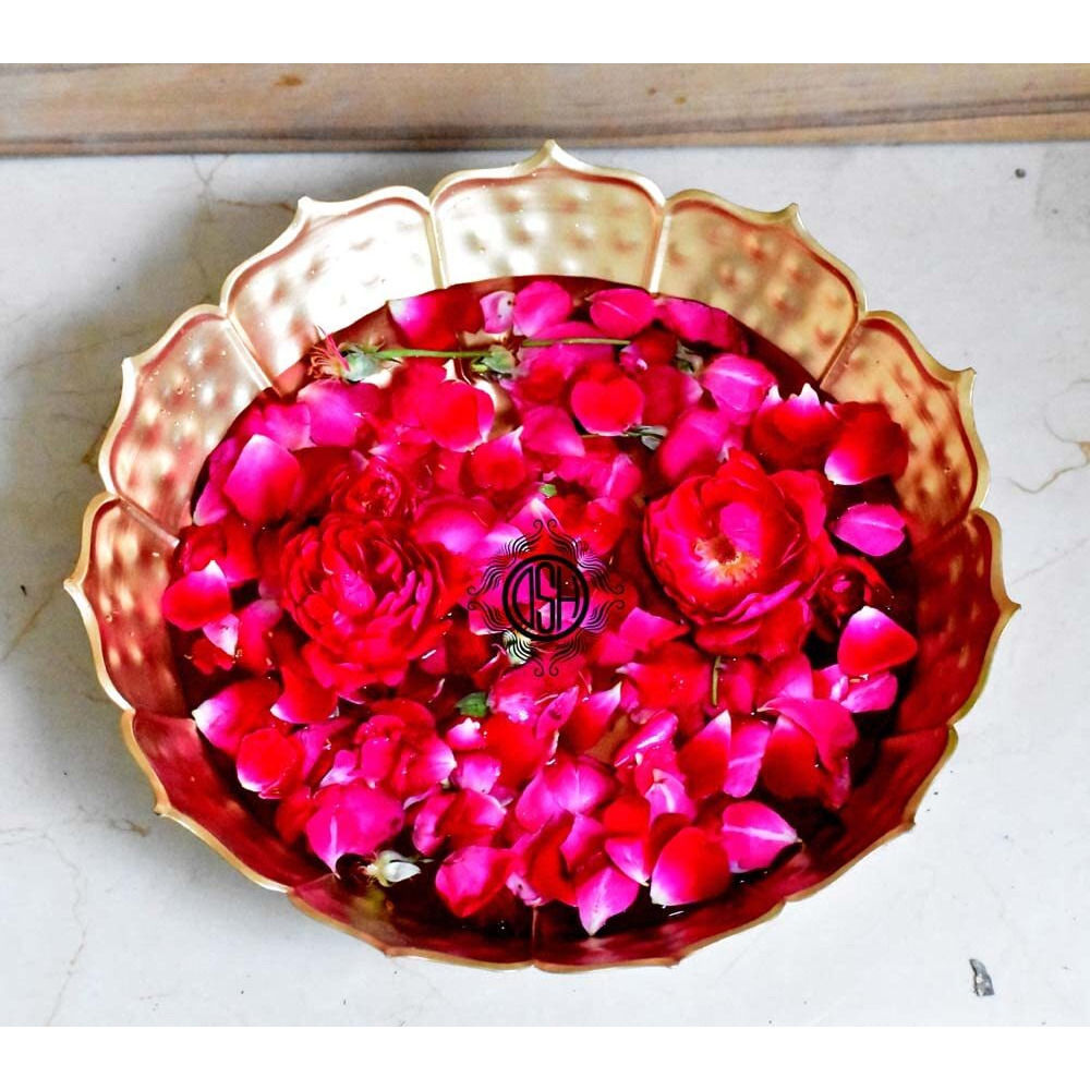 DSH Urli Bowl Handcrafted Bowl for Flowers and T- Light Candles Table Decor Diwali Home Decor Decoration. (12 Inch).