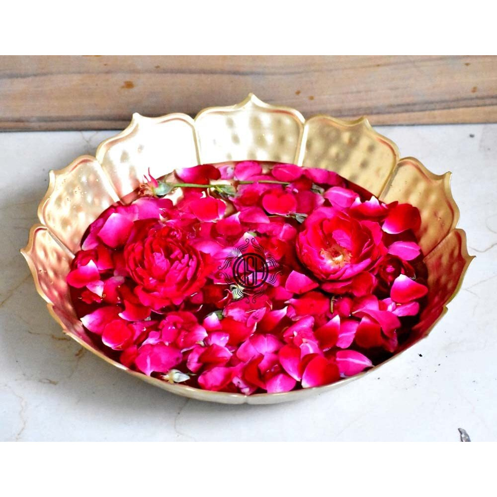 DSH Urli Bowl Handcrafted Bowl for Flowers and T- Light Candles Table Decor Diwali Home Decor Decoration. (12 Inch).