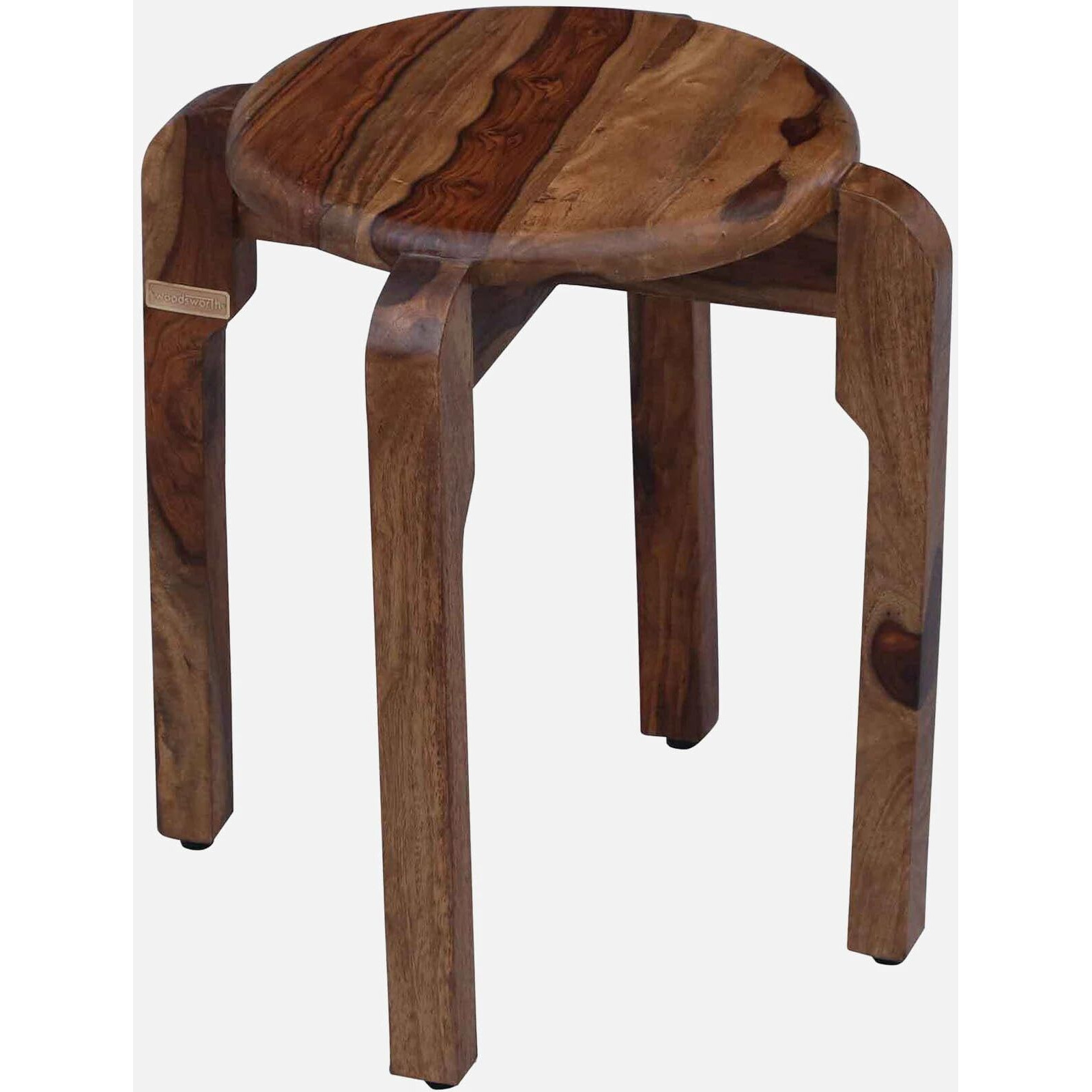 SMAART CRAAFTS Congo Solid Wood END Table for Living Room | Living Room Furniture | Premium Round Side Table for Home & Kitchen| Rustic Teak, Pure SHEESHAM Wood | Diwali Decorations
