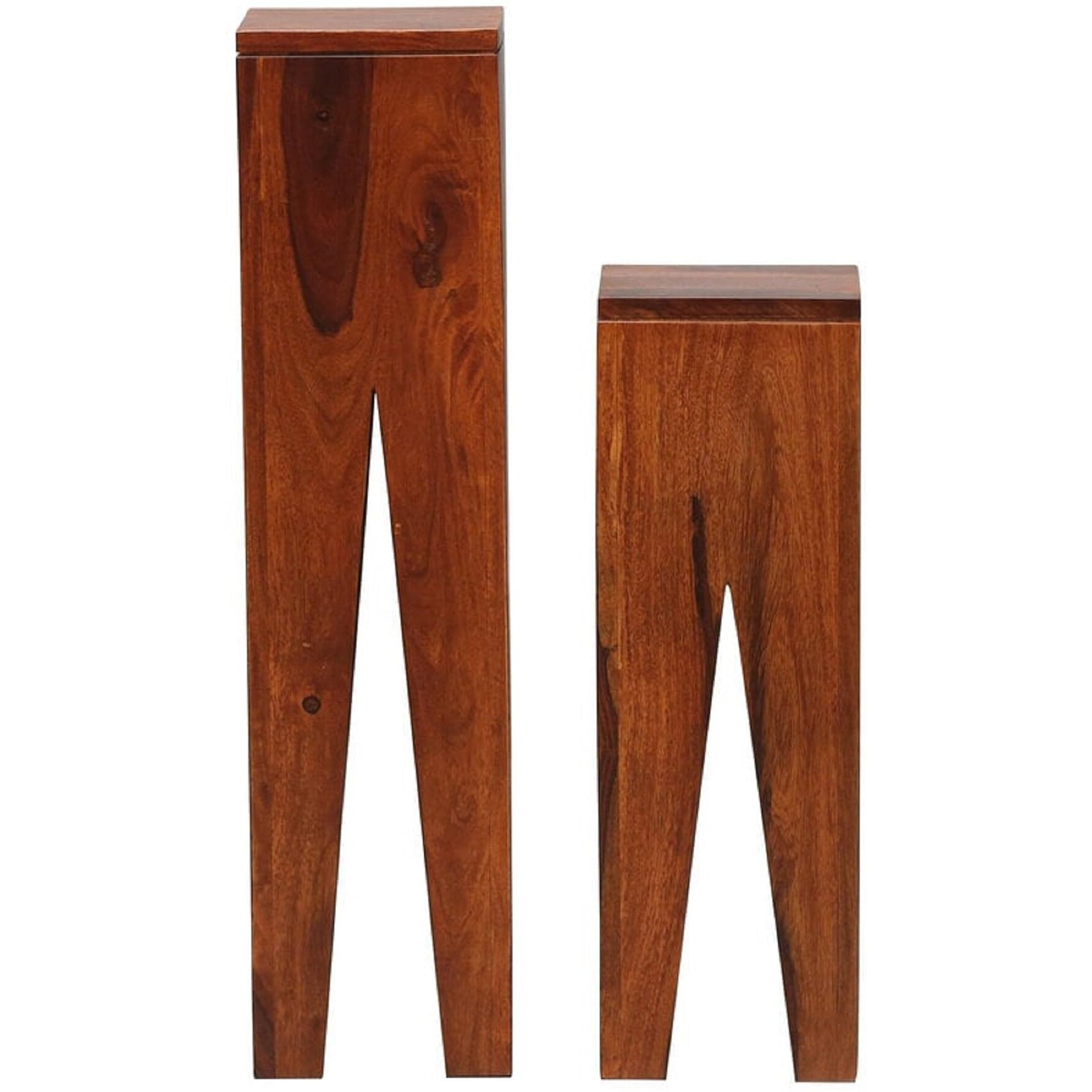SMAART CRAAFTS Cosmo Solid Wood END Table for Living Room and Bed Room| Premium Design Side Table for Home | Maple Finish, Solid Sheesham Wood | Set of 2 Diwali Decorations