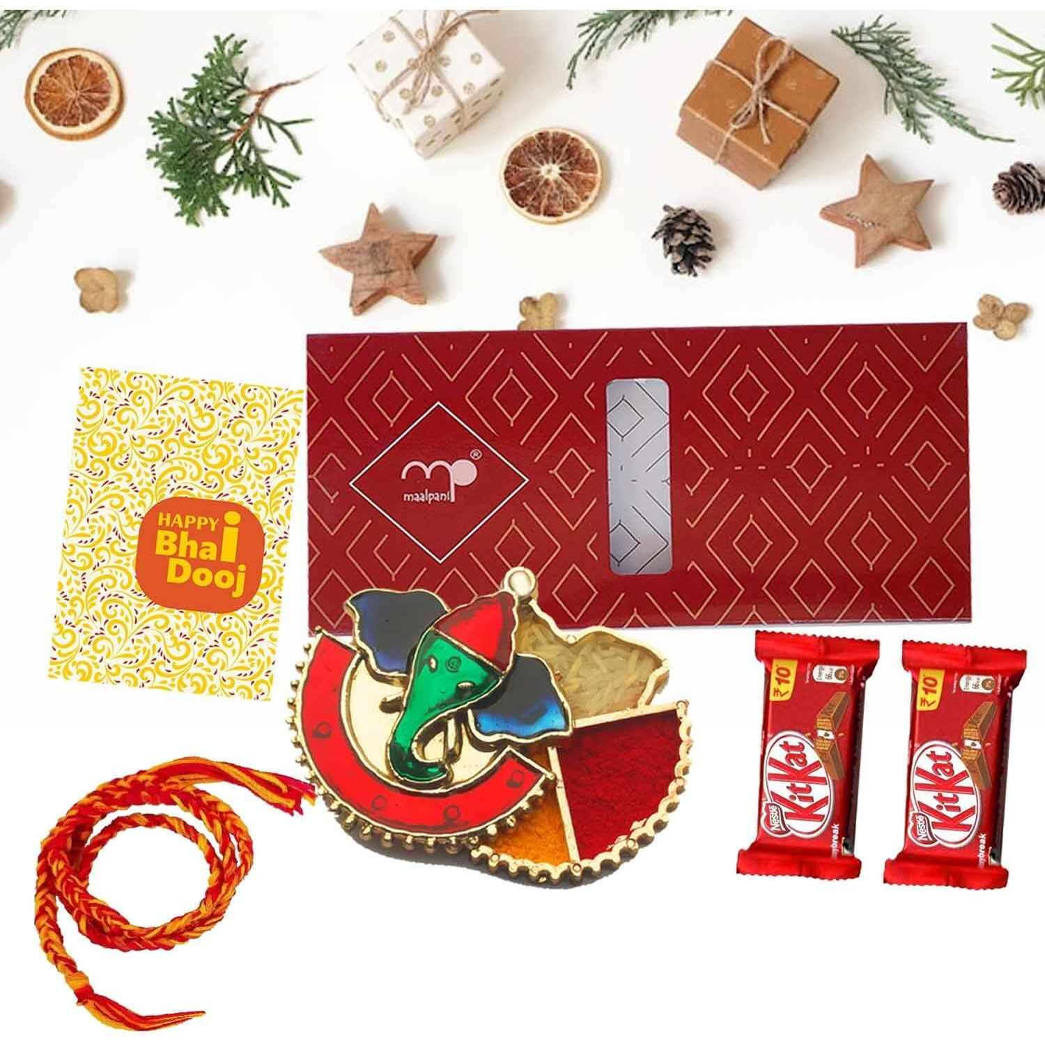 Maalpani Divine Kankavati with Chocolate | Wedding Day/Engagement/Diwali Festival/Bhai Dooj Gift | Diwali Gift Hamper