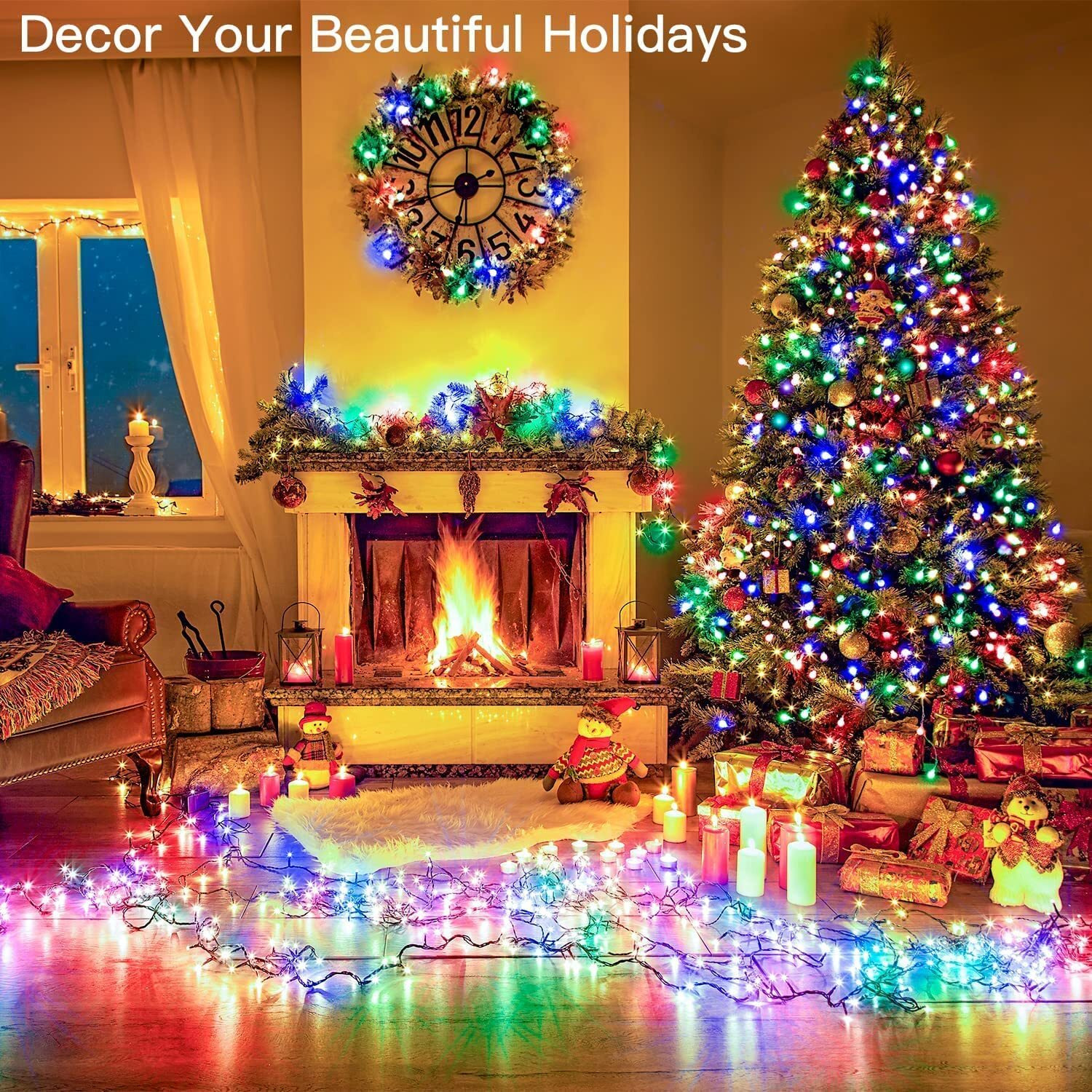 fizzytech LED Sugar Cane String Light Strip 15 M Light for Party/Birthday/Diwali/Christmas/Navratri/Valentine Gift and Lights of Home Decoration