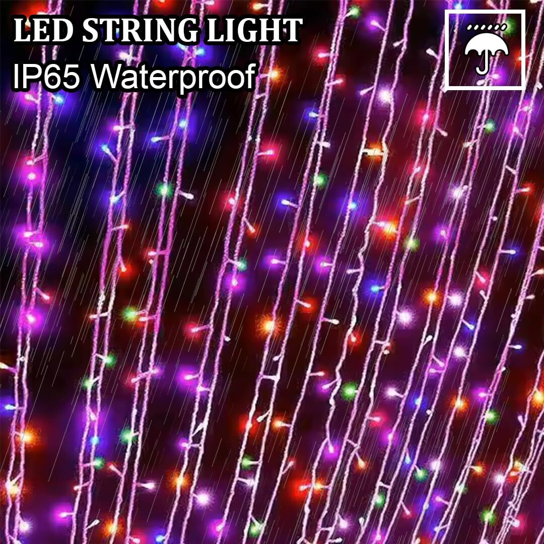 fizzytech Plastic Led Bulbs String Led Lights for Home Decoration for Diwali Decoration Items for Home Decor Lights of Home Decoration (11 Meter 40 led Set of 5 Multicolor)